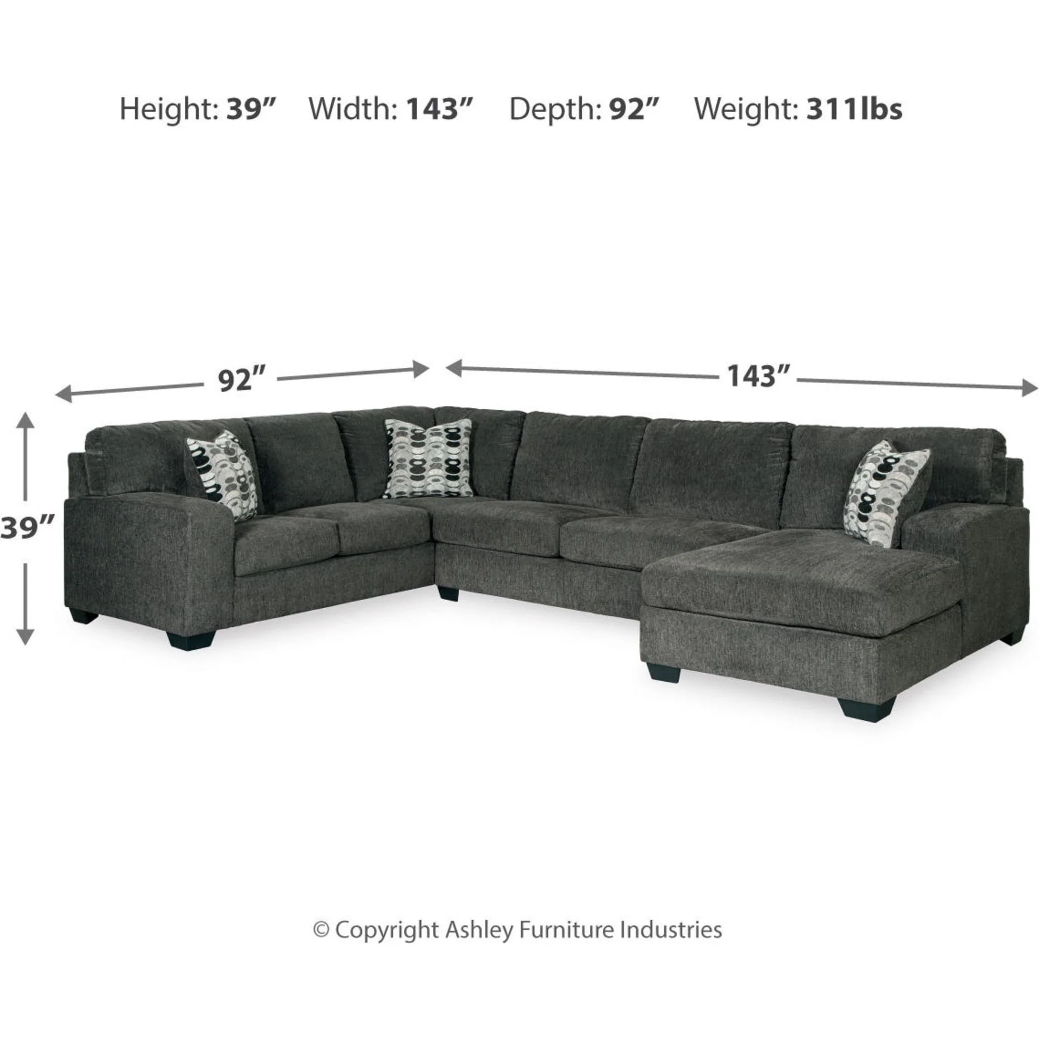Ballinasloe 3 Piece Sectional - Image 11