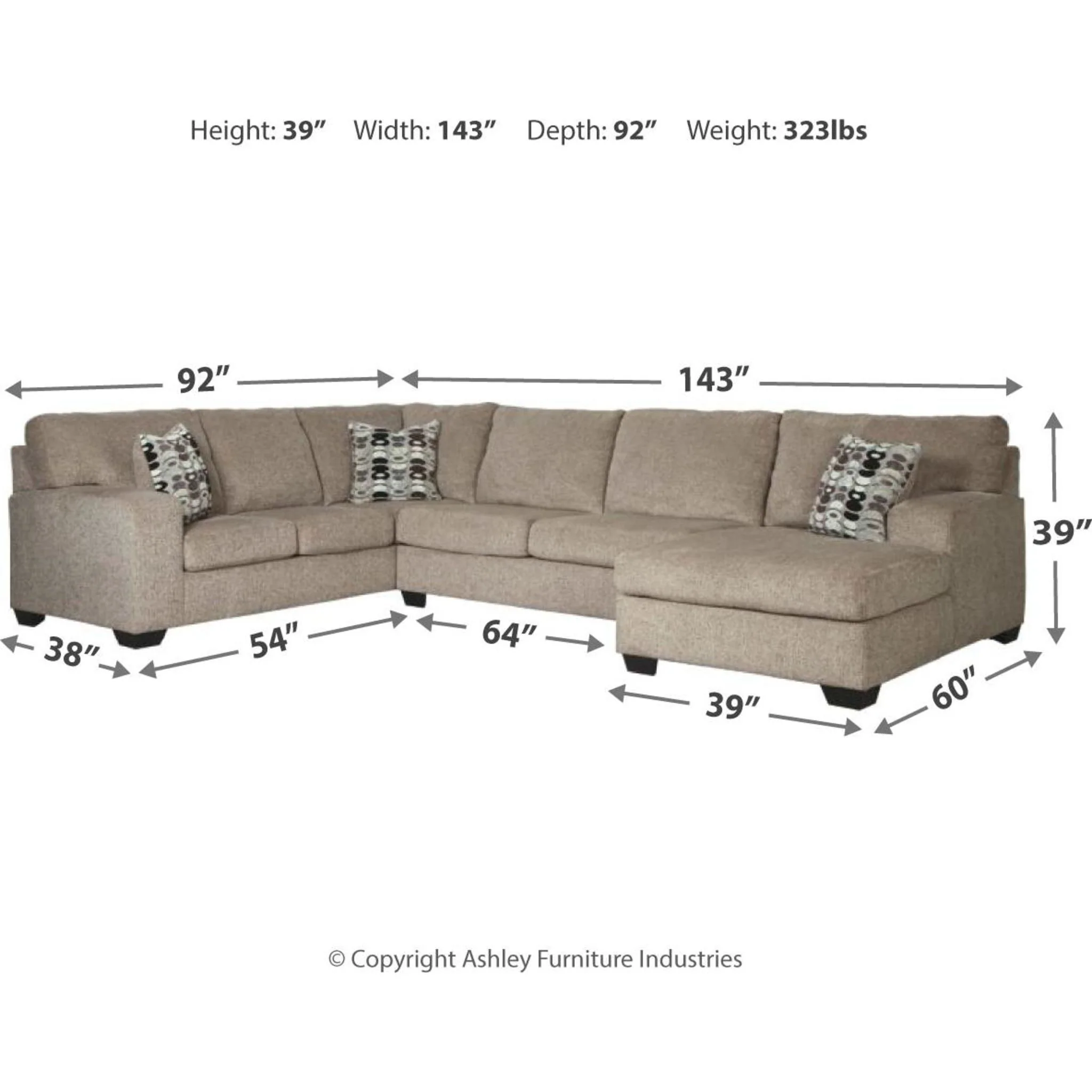 Ballinasloe 3 Piece Sectional - Image 9