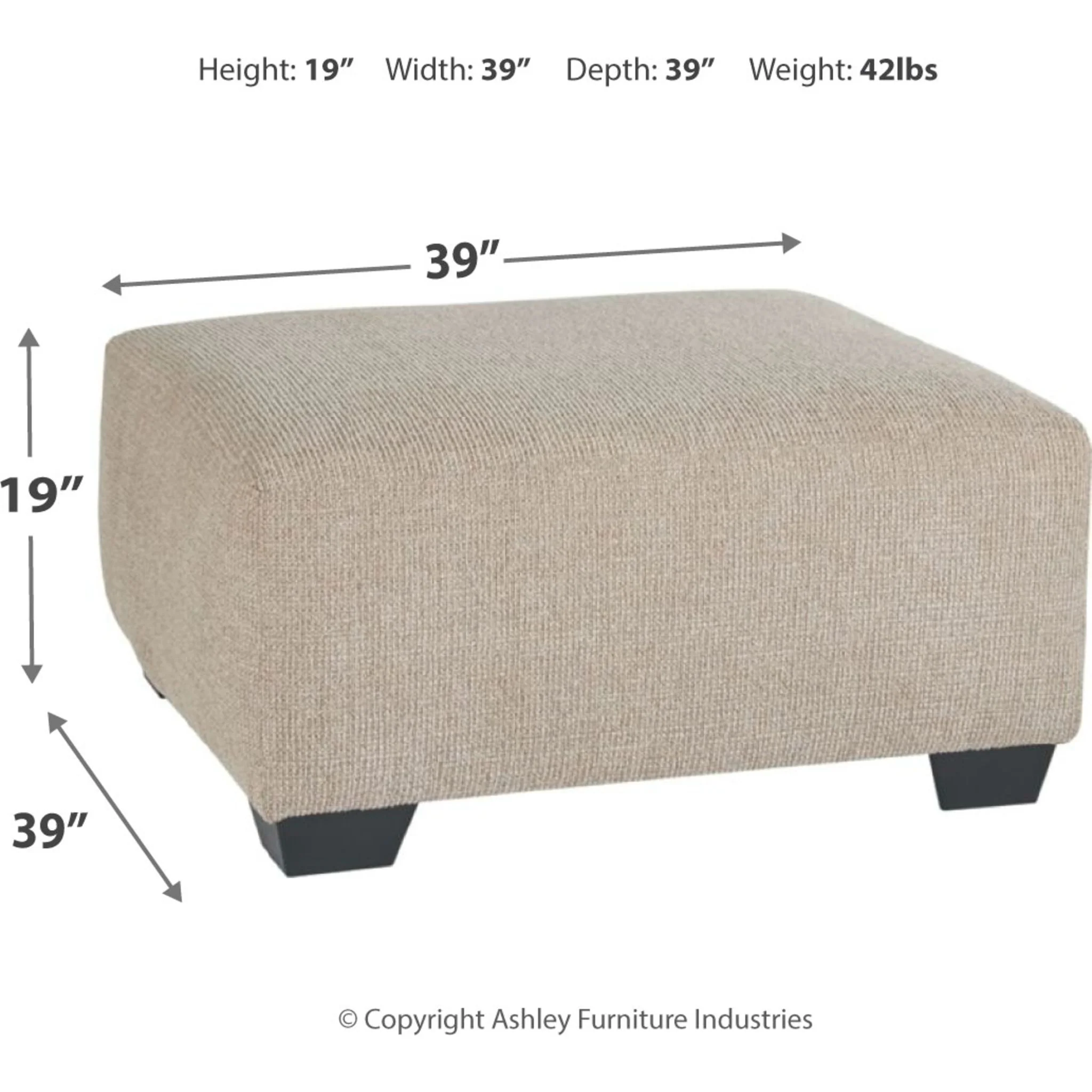 Baranello Oversized Accent Ottoman - Image 4