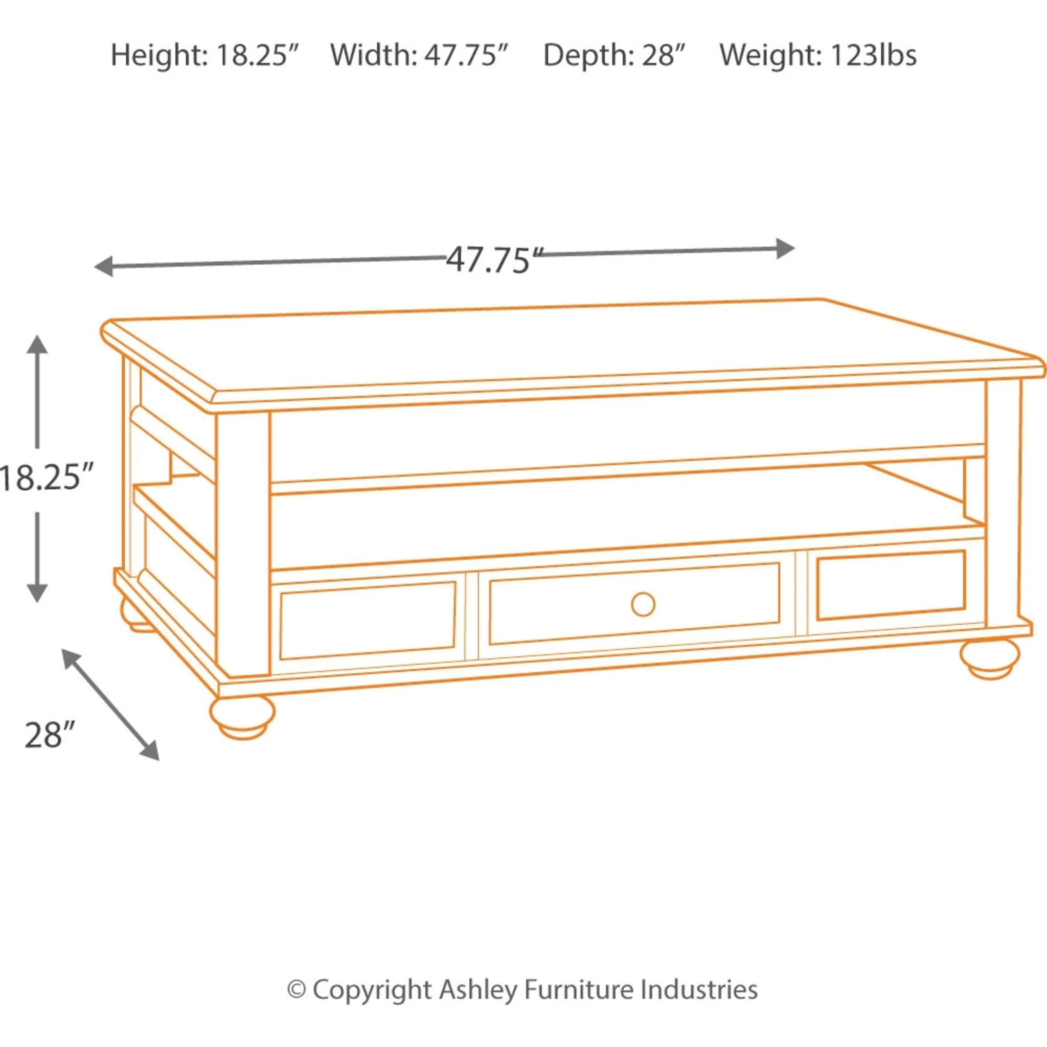 Barilanni Coffee Table with Lift Top - Image 9