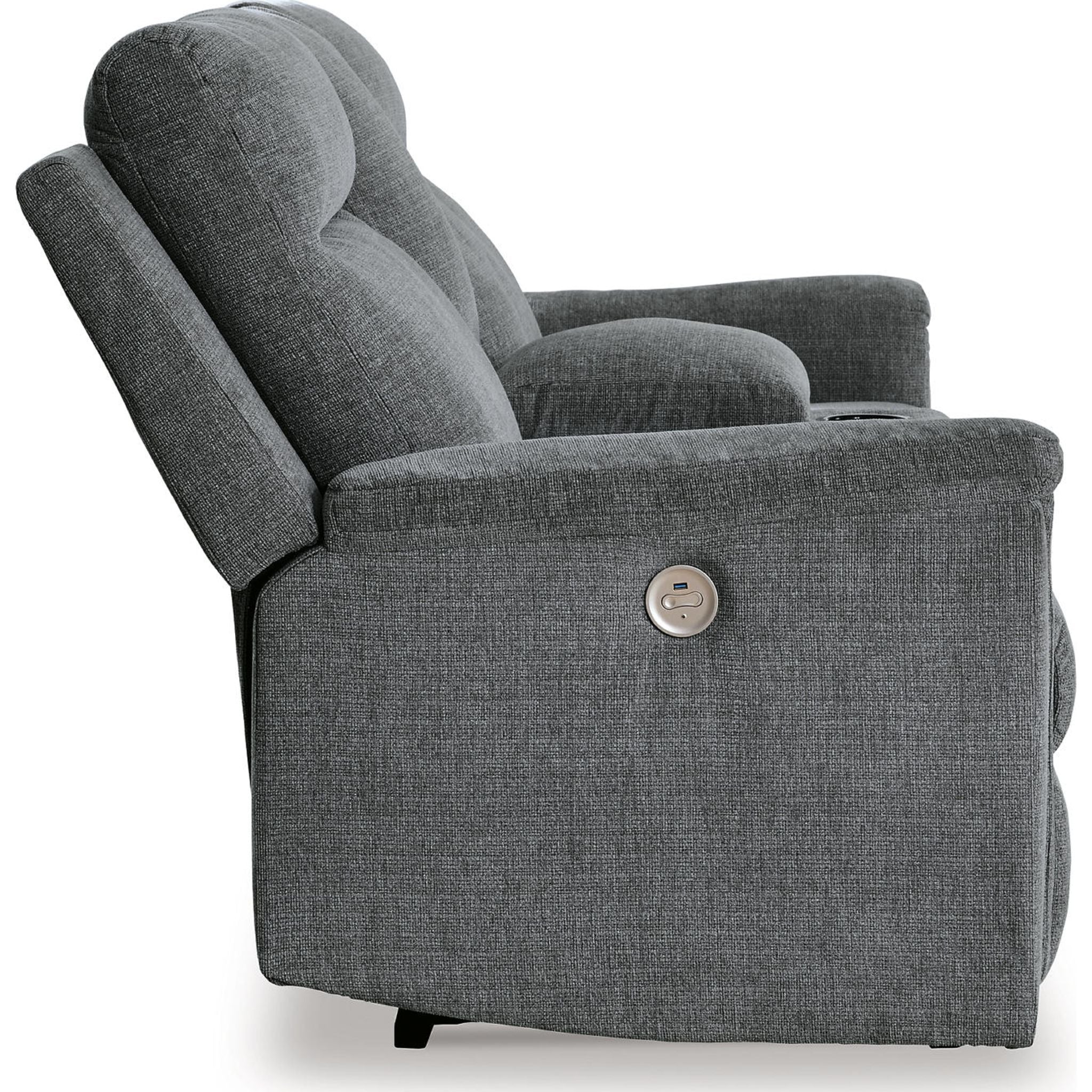 Barnsana Reclining Power Loveseat with Console - Image 16