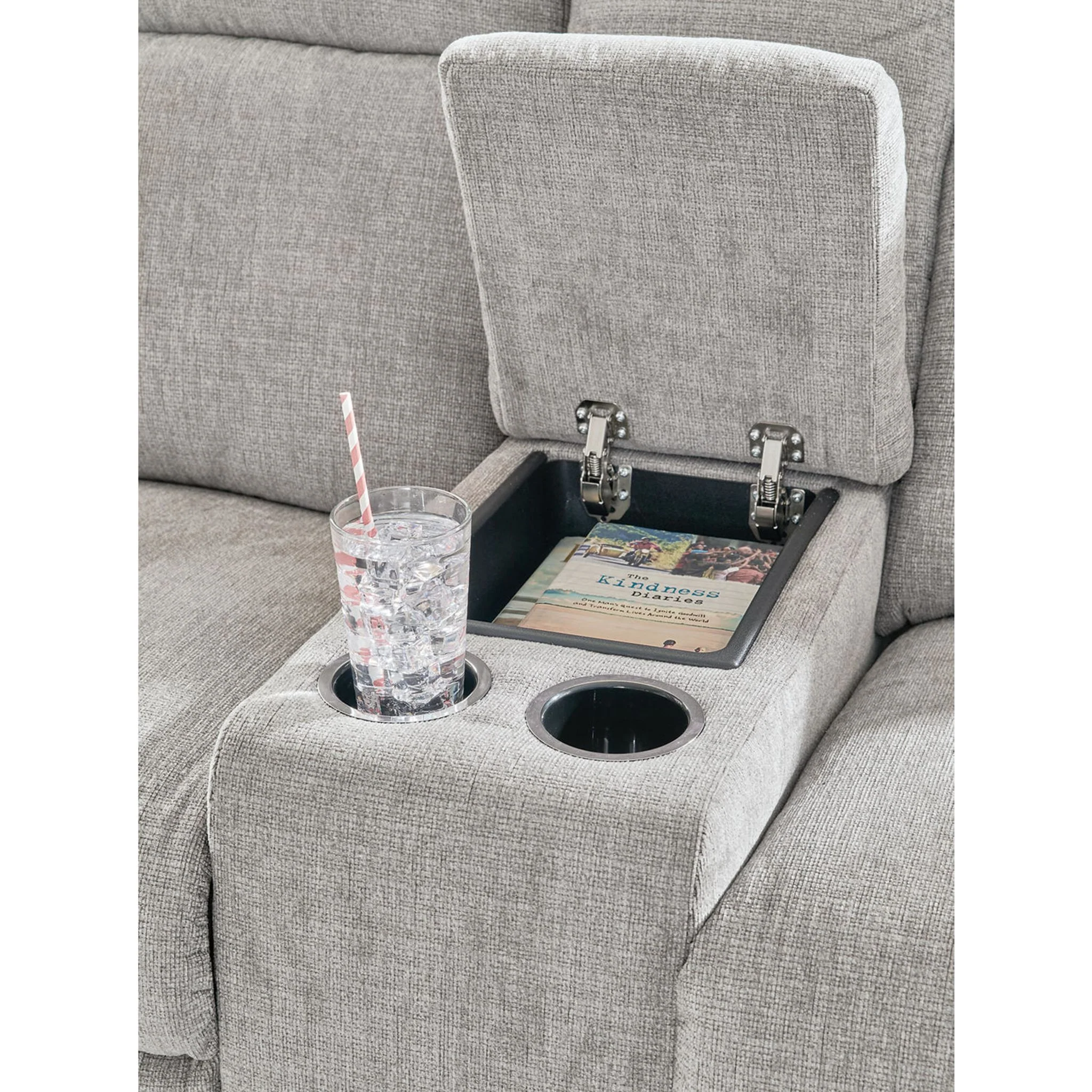 Barnsana Reclining Power Loveseat with Console - Image 23