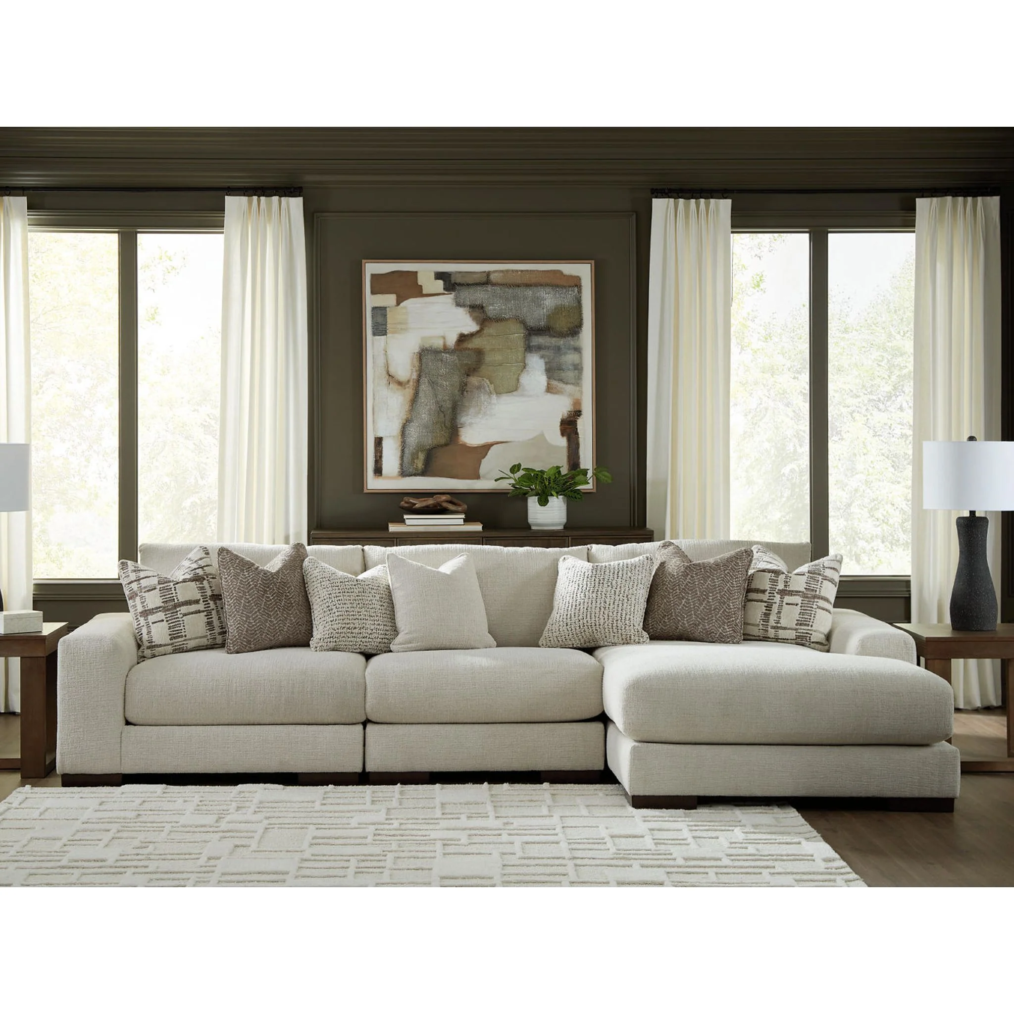 Barrelton-Exclusive 3 Piece Modular Sectional with Chaise - Image 2