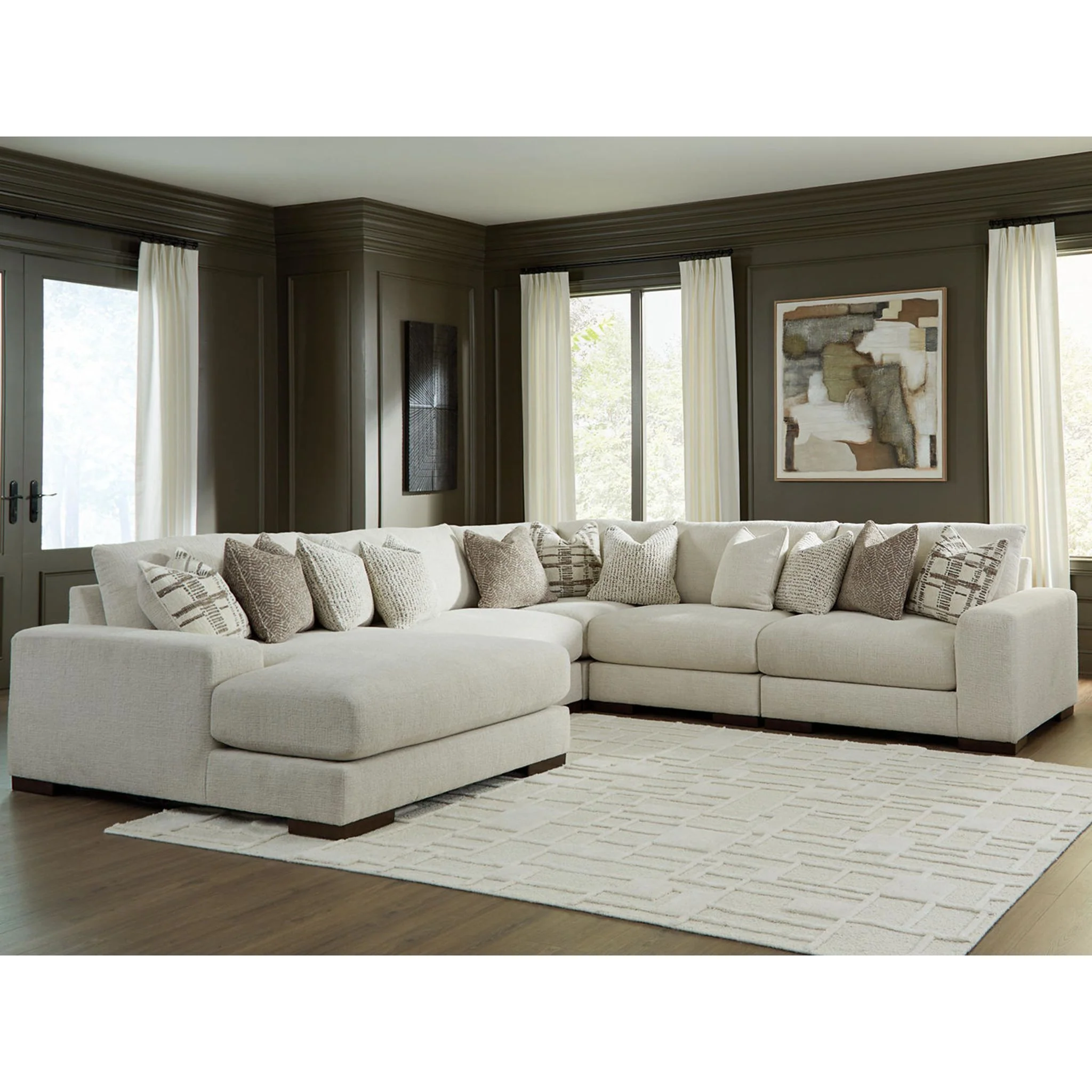 Barrelton-Exclusive 5 Piece Modular Sectional with Chaise - Image 10