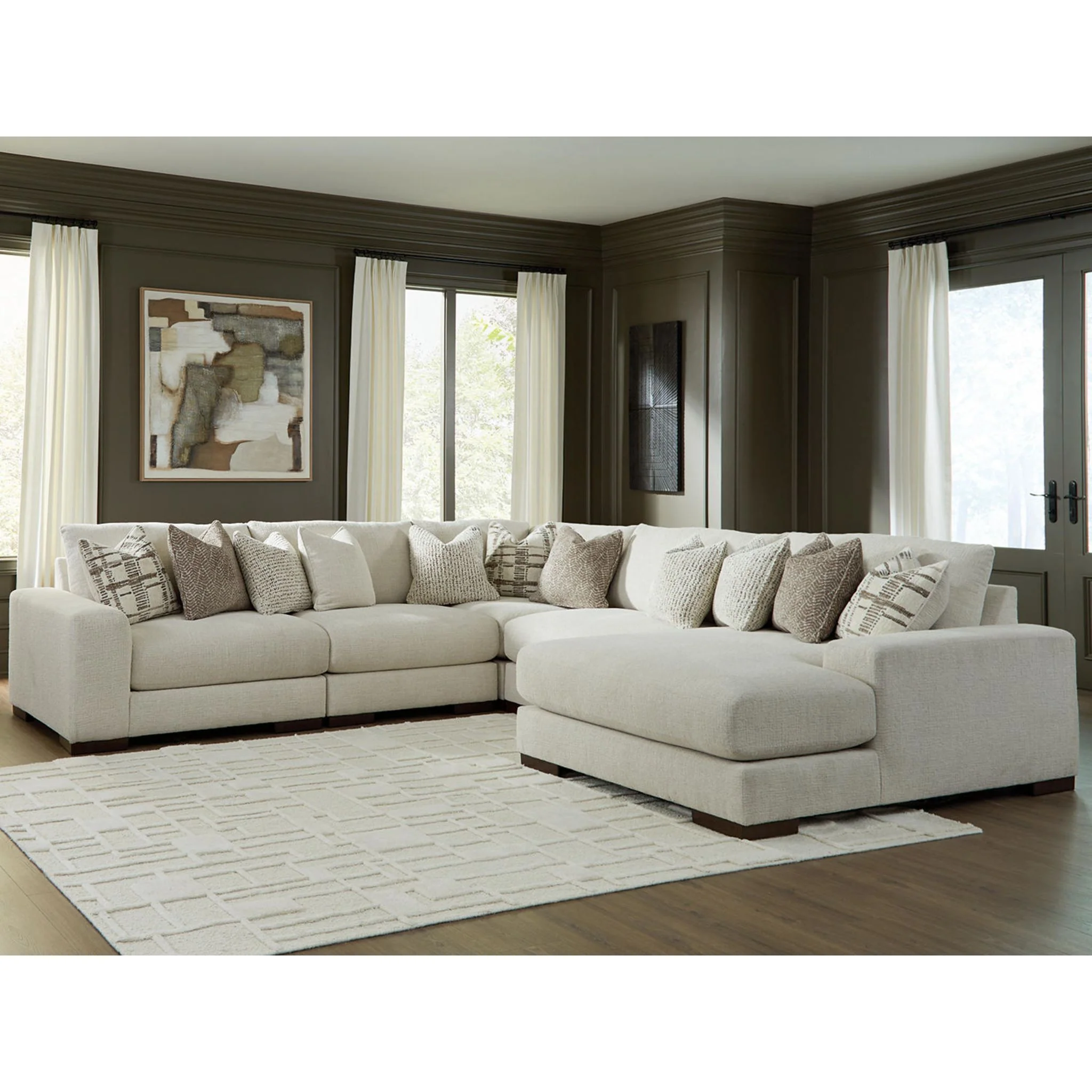 Barrelton-Exclusive 5 Piece Modular Sectional with Chaise - Image 2