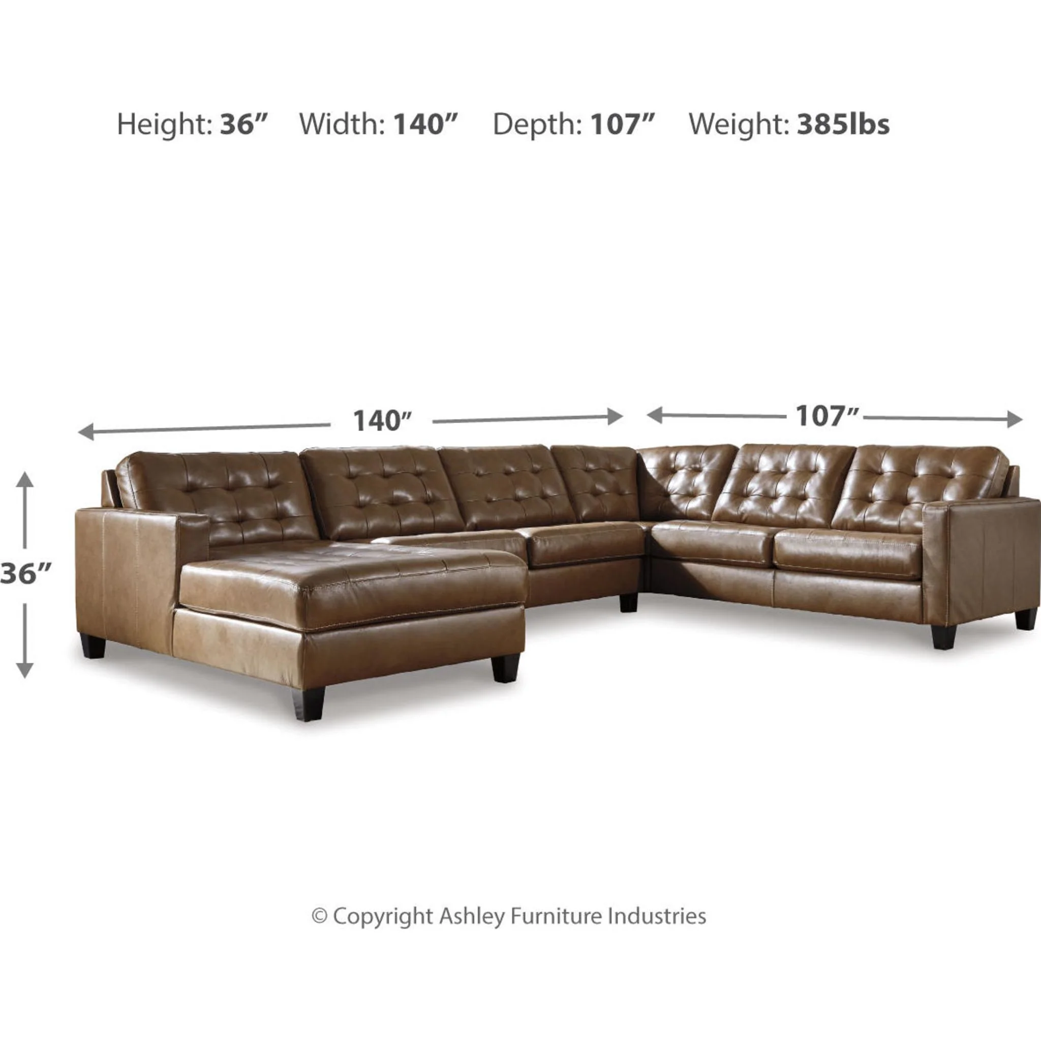 Baskove 4 Piece Sectional - Image 7