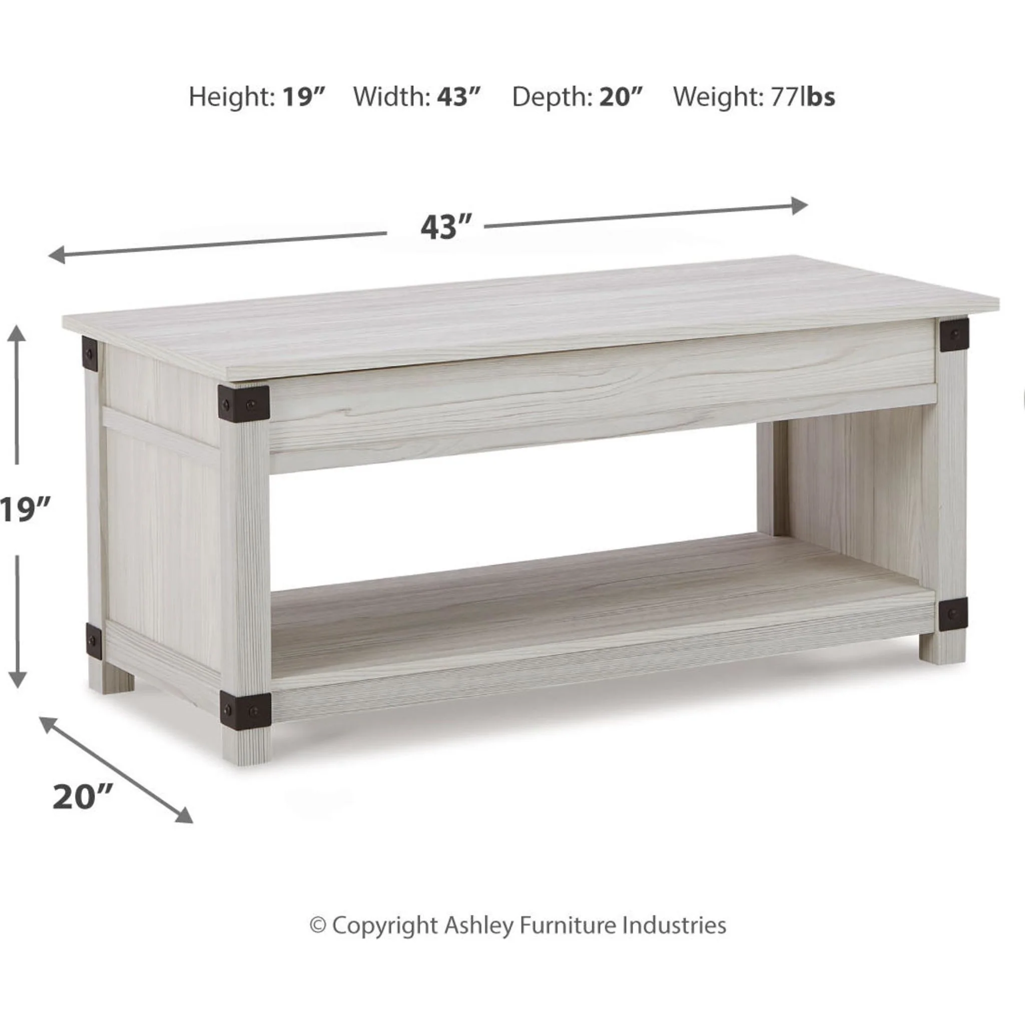 Bayflynn Rect Lift Top Coffee Table - Image 11