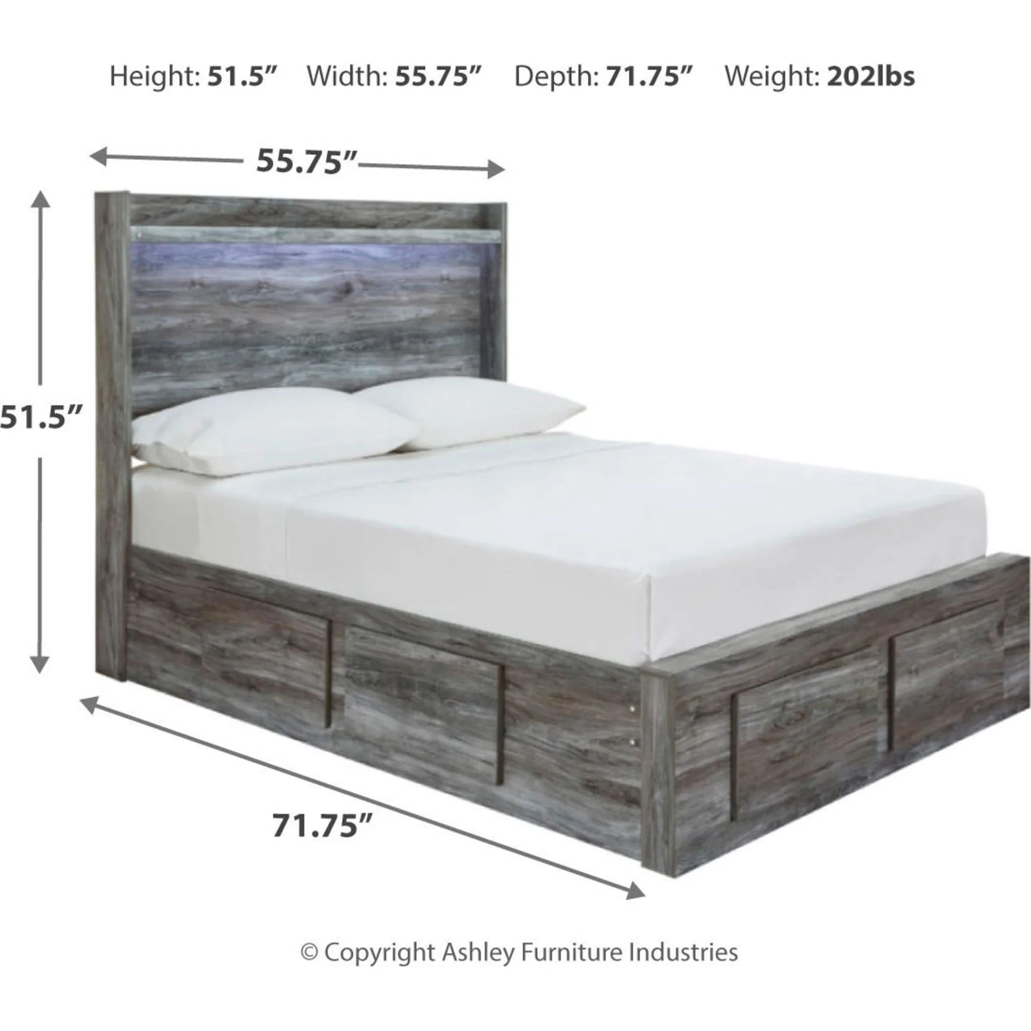 Baystorm Full Bed with 4 Drawer Storage - Image 6