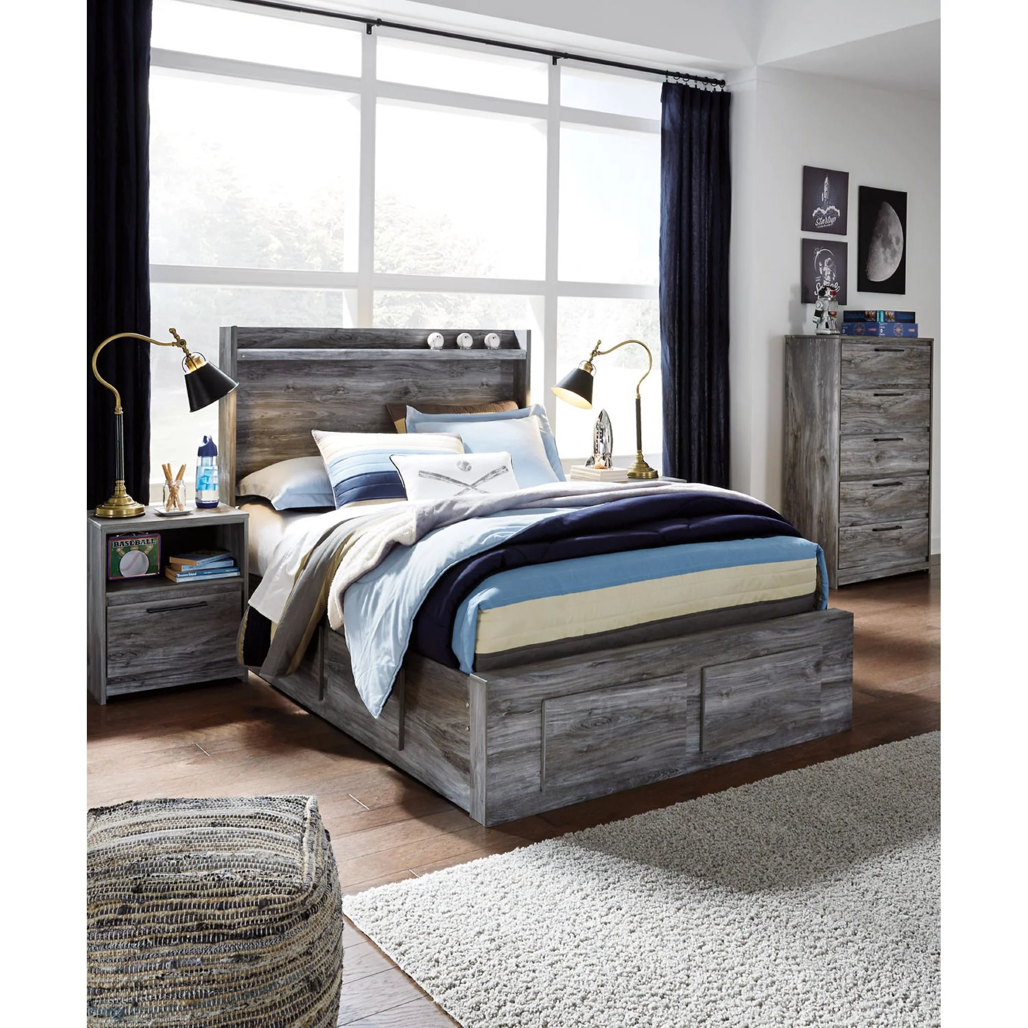 Baystorm Full Bed with 4 Drawer Storage - Image 9