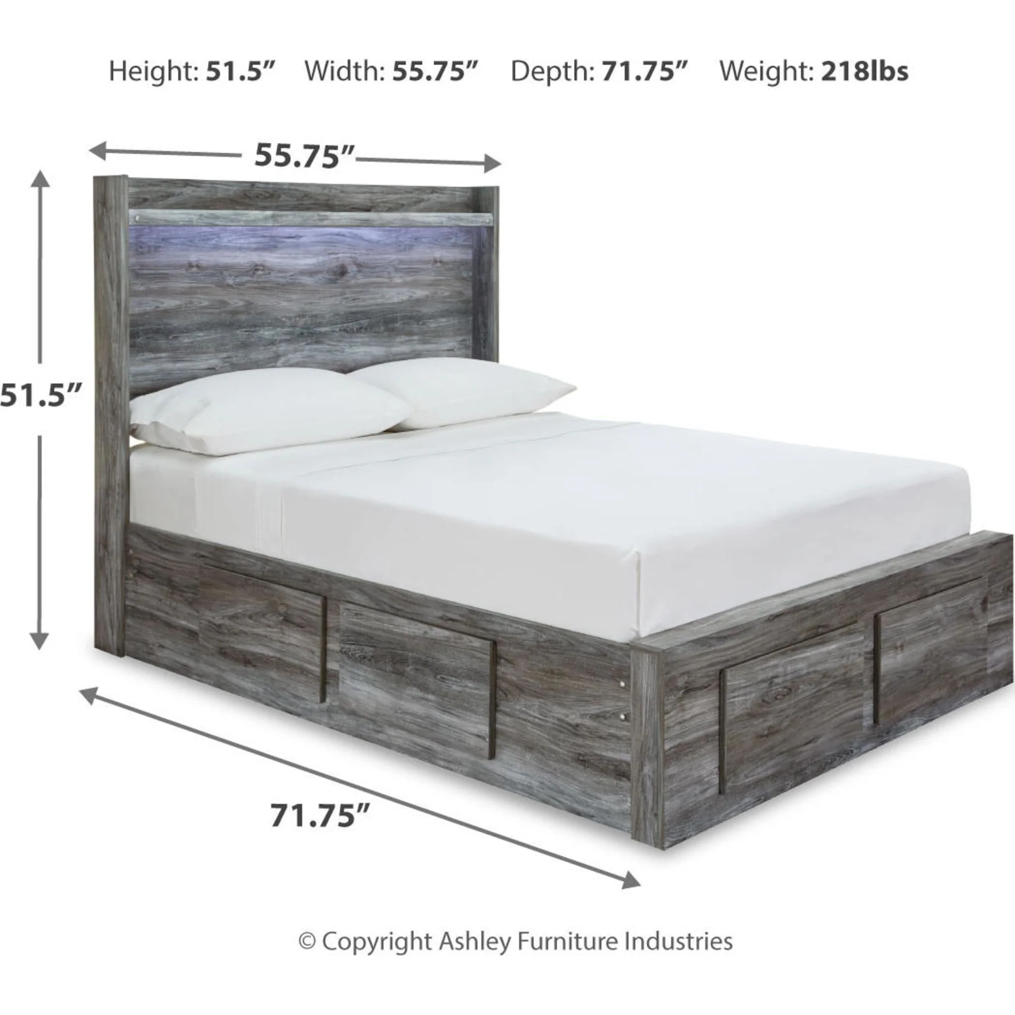 Baystorm Full Bed with 6 Drawer Storage - Image 12