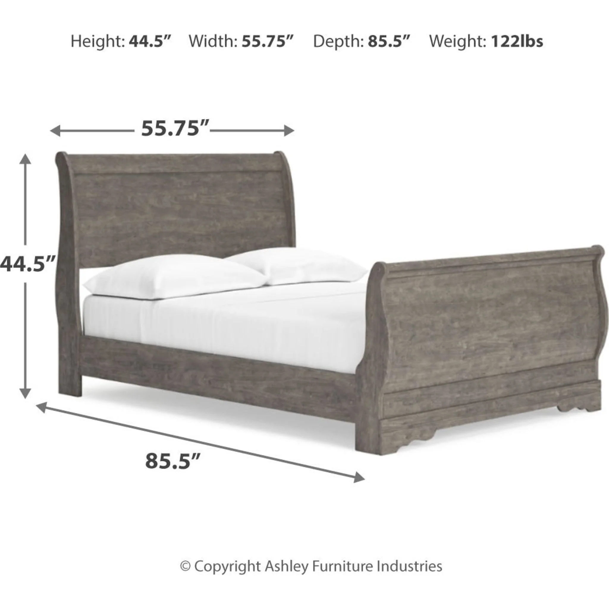 Bayzor 5 Piece Full Sleigh Bedroom - Image 16
