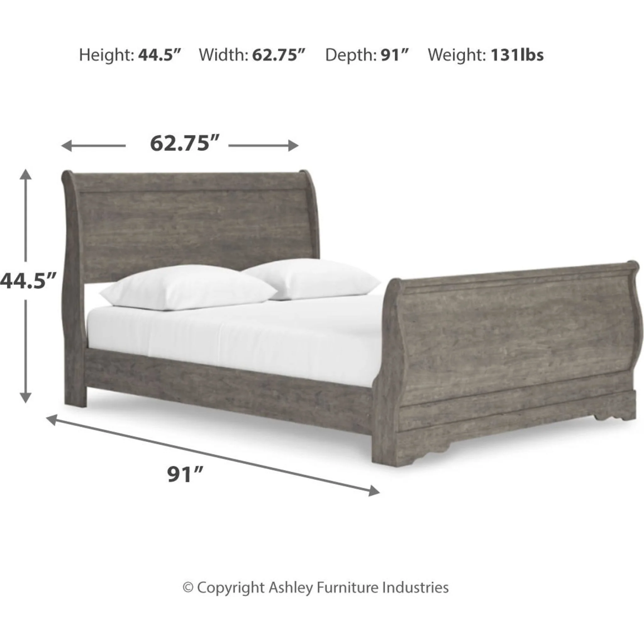 Bayzor 5 Piece Queen Sleigh Bedroom - Image 9