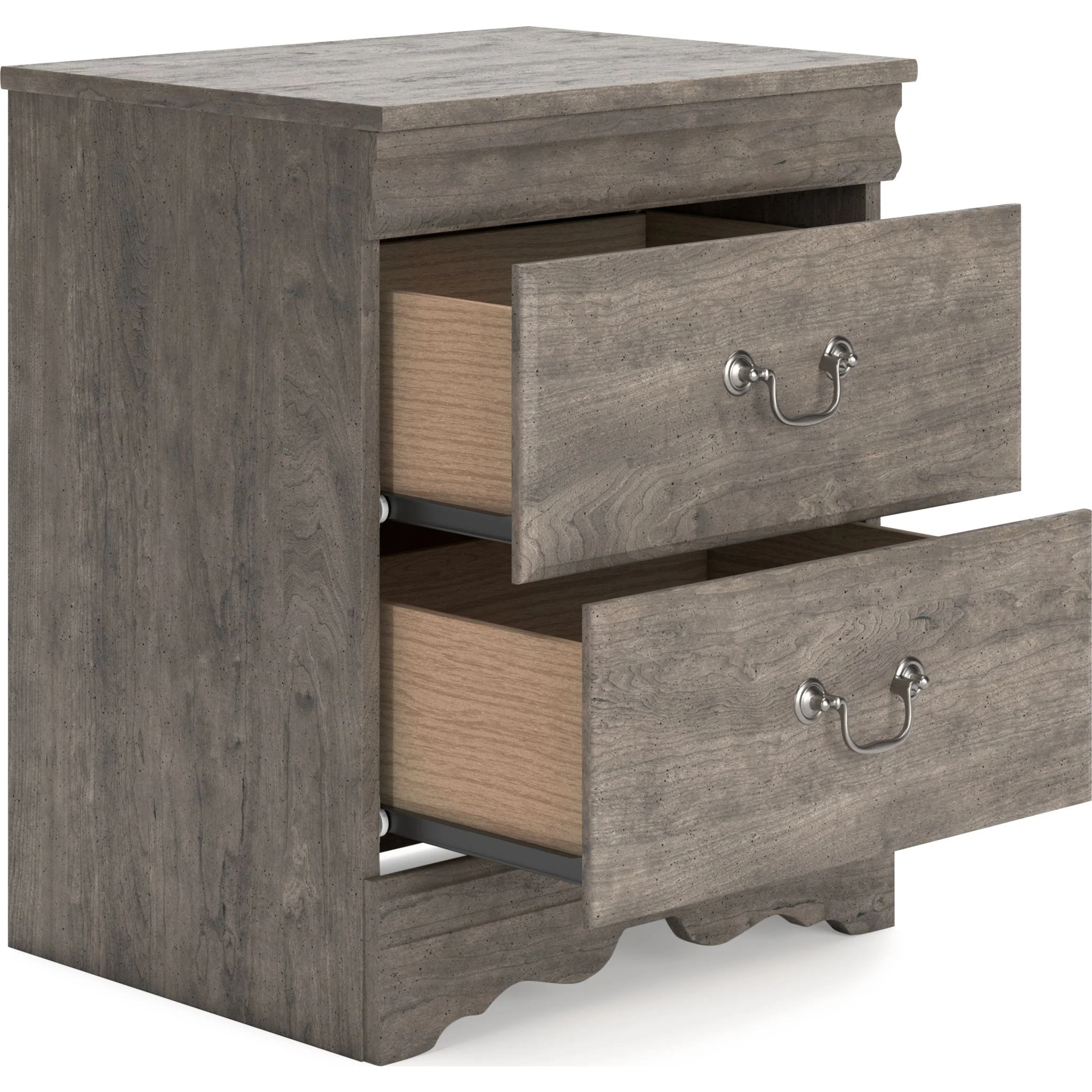 Bayzor Two Drawer Nightstand - Image 4