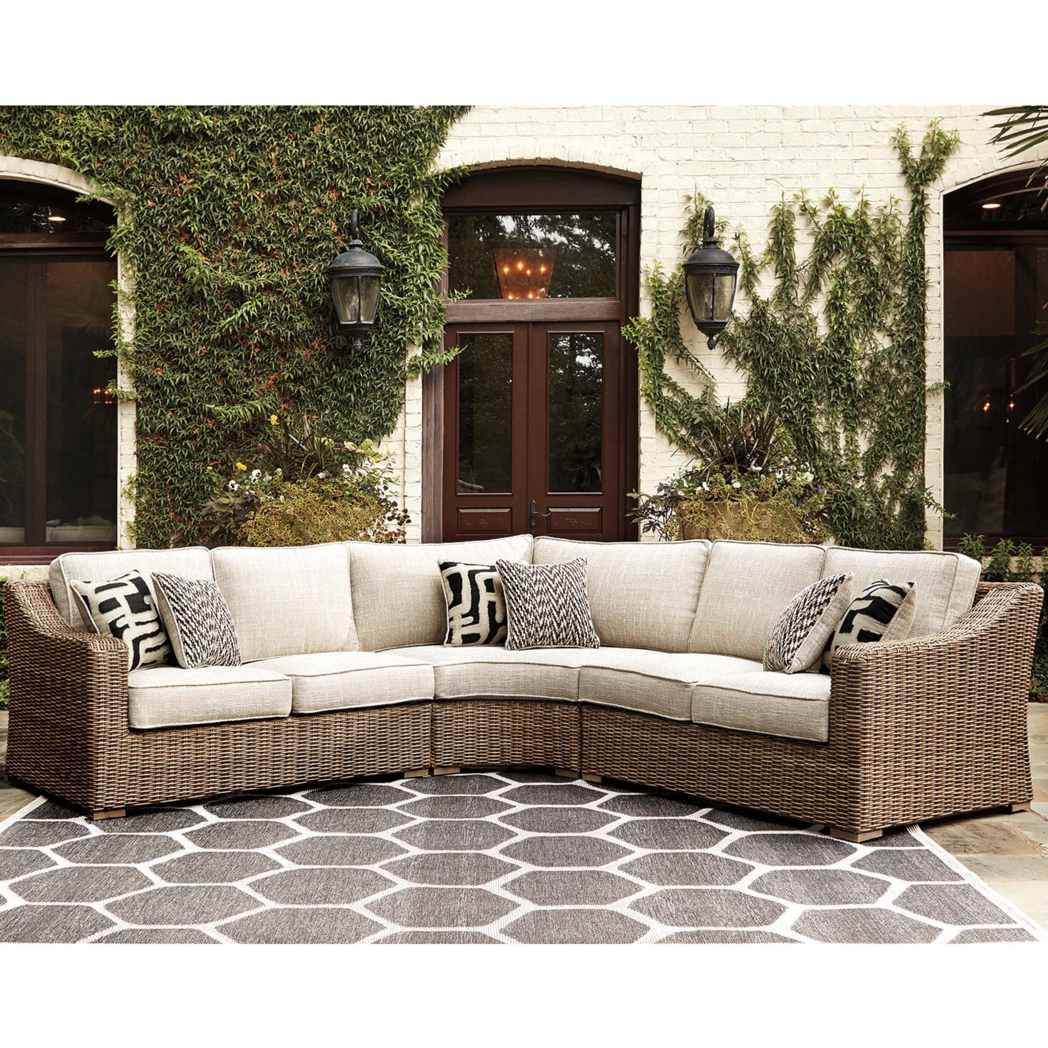 Beachcroft 3 Piece Outdoor Modular Sectional - Image 19