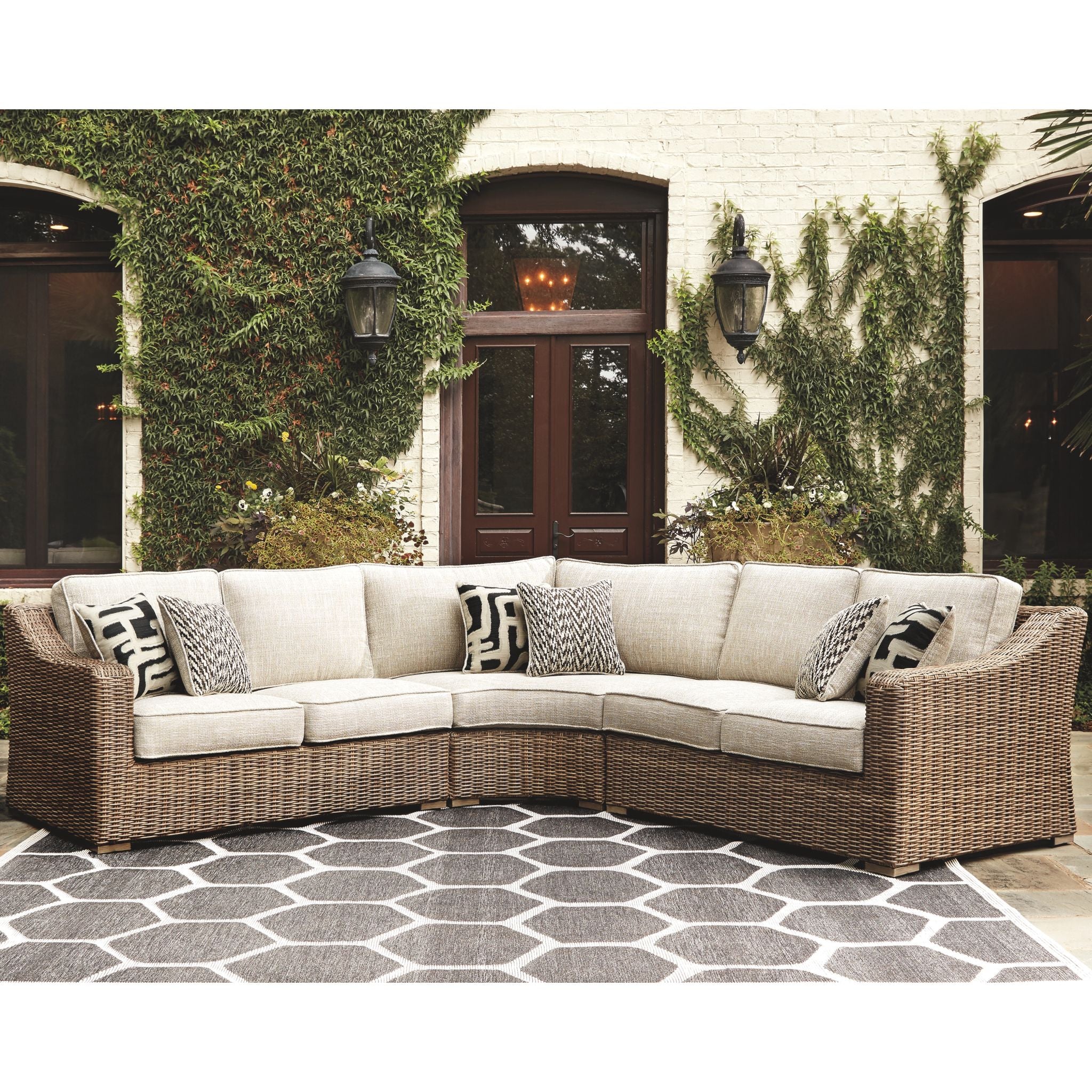 Beachcroft 3 Piece Outdoor Modular Sectional - Image 2