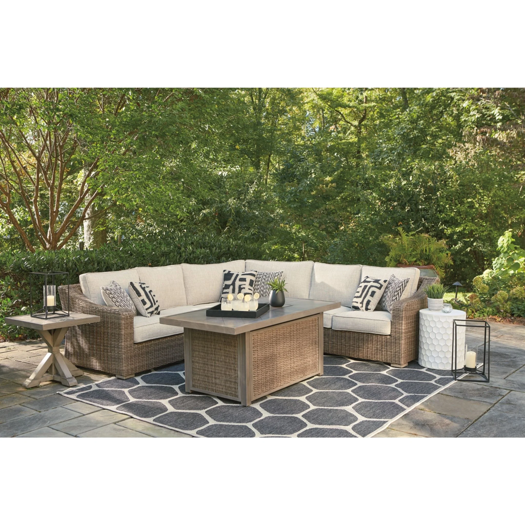 Beachcroft 3 Piece Outdoor Modular Sectional - Image 3