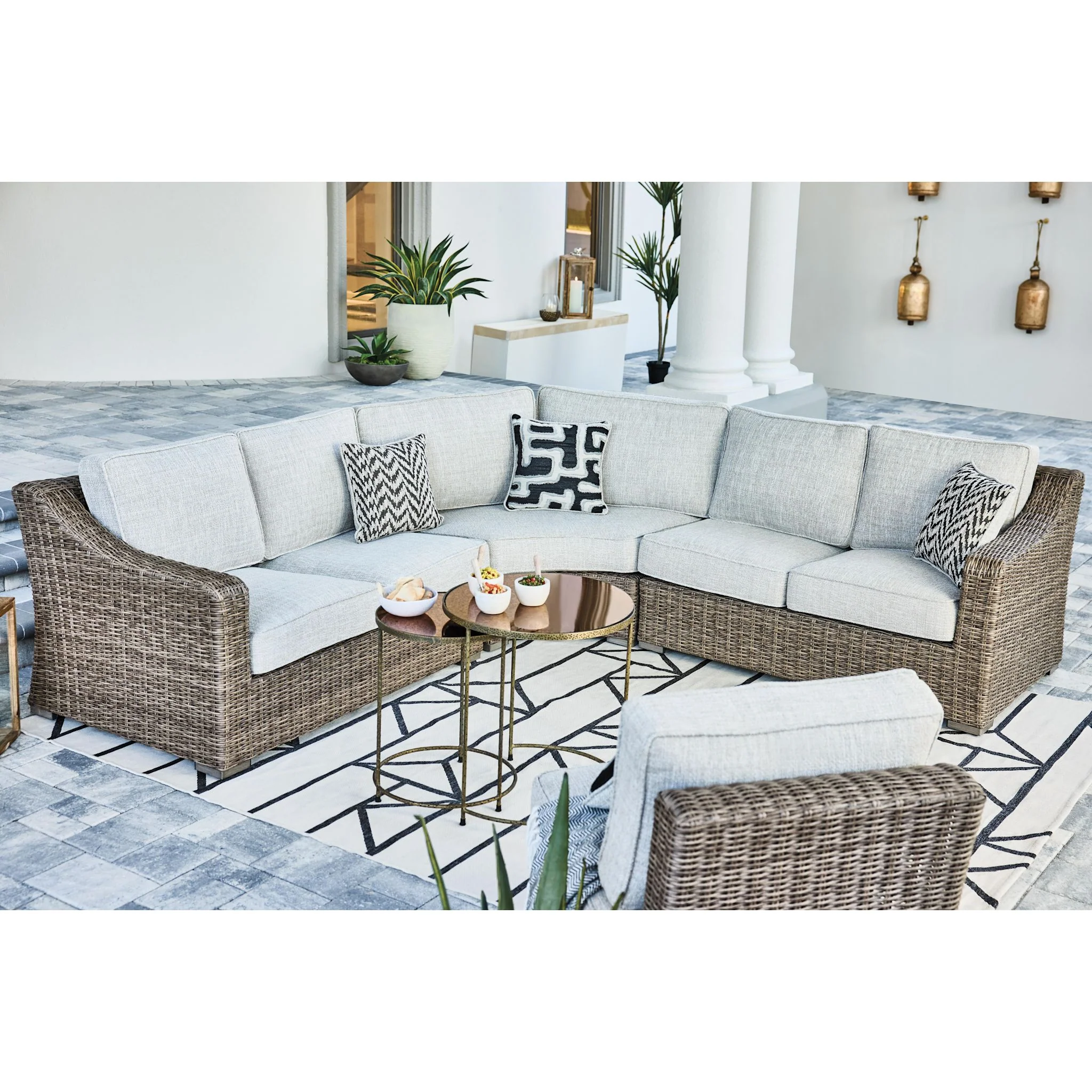 Beachcroft 3 Piece Outdoor Modular Sectional - Image 30