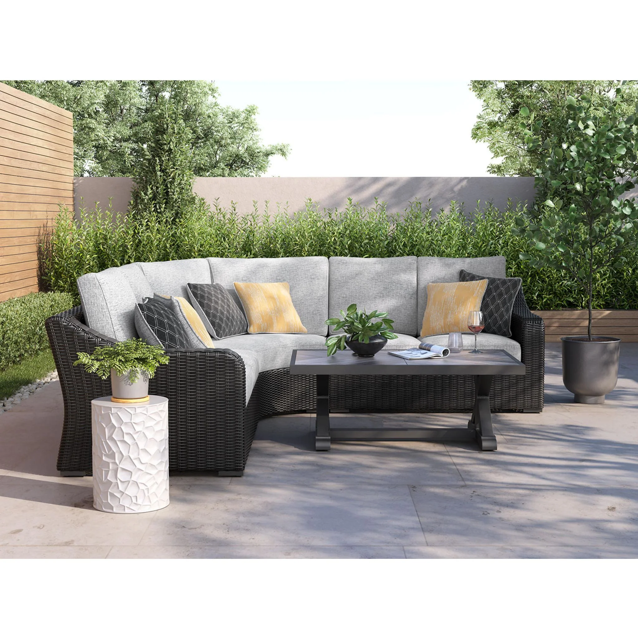Beachcroft 3 Piece Outdoor Modular Sectional - Image 11