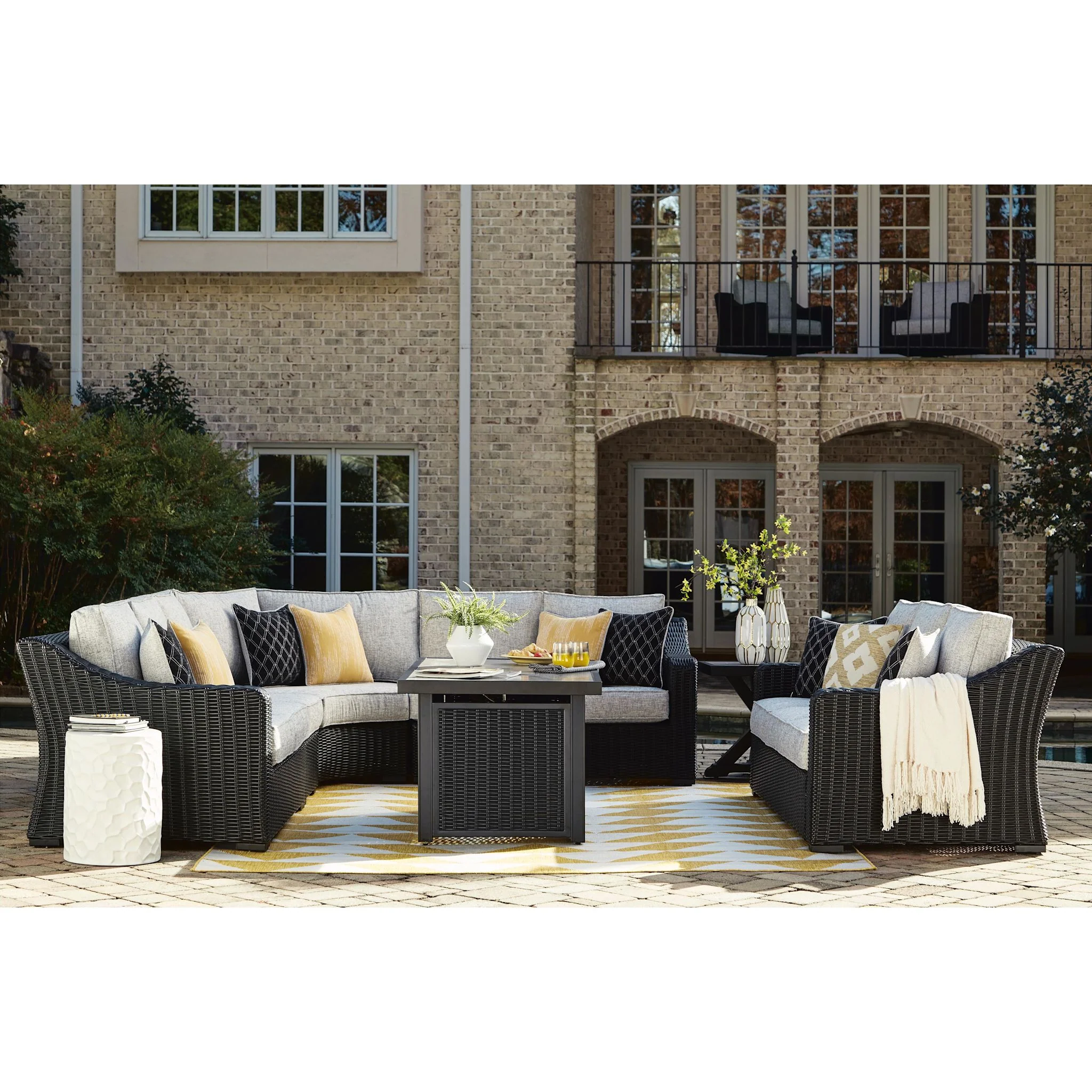Beachcroft 3 Piece Outdoor Modular Sectional - Image 18