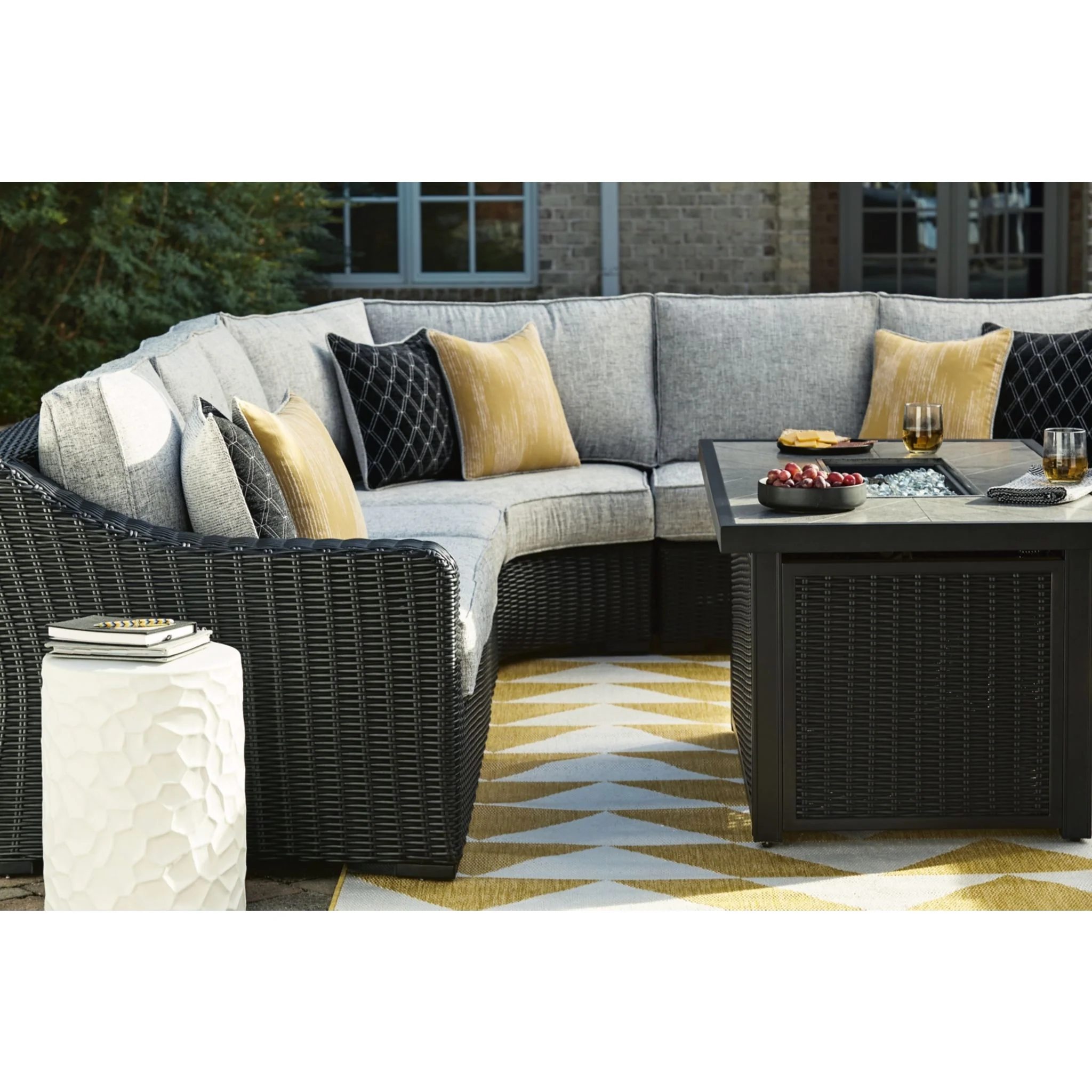 Beachcroft 3 Piece Outdoor Modular Sectional - Image 2