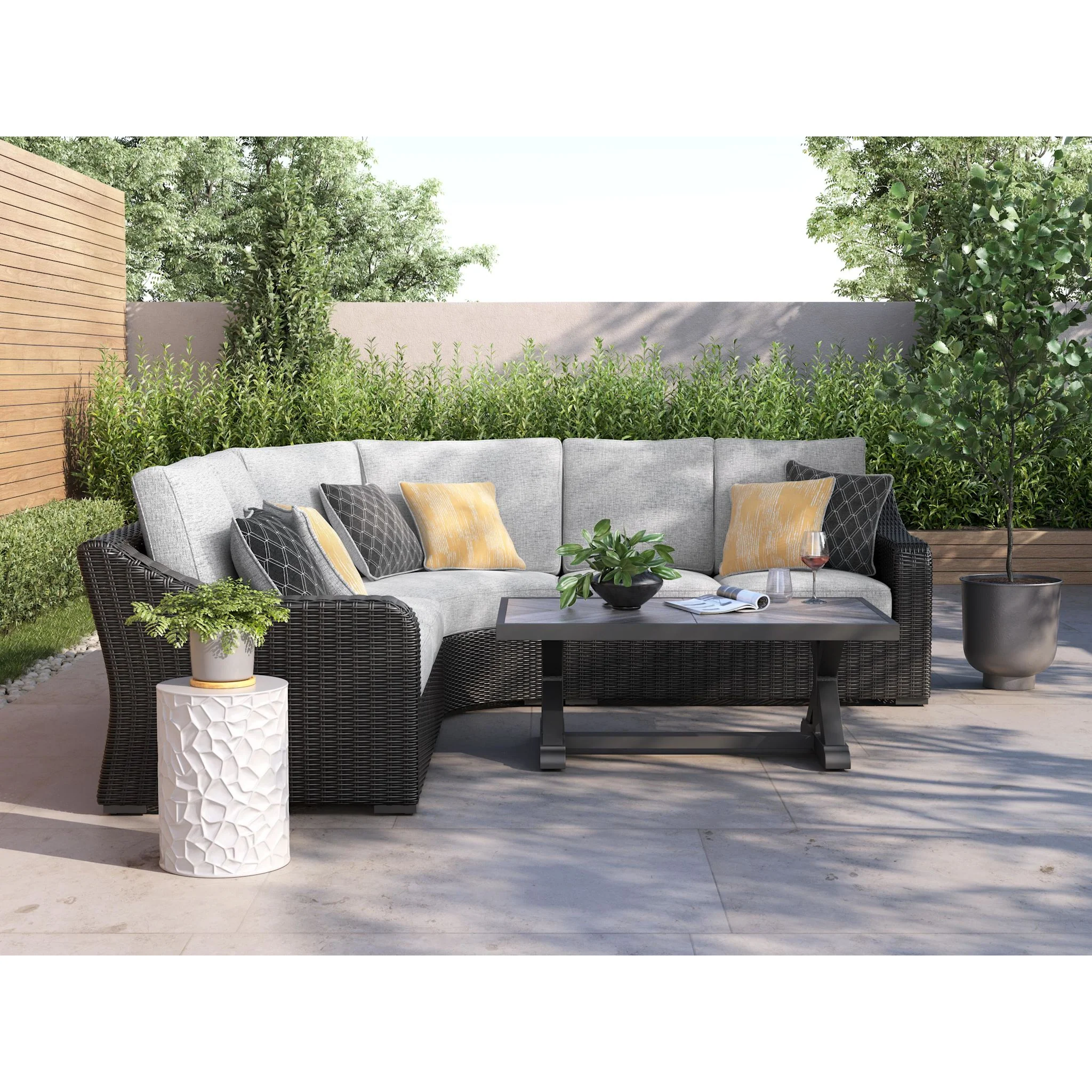 Beachcroft 3 Piece Outdoor Modular Sectional - Image 21