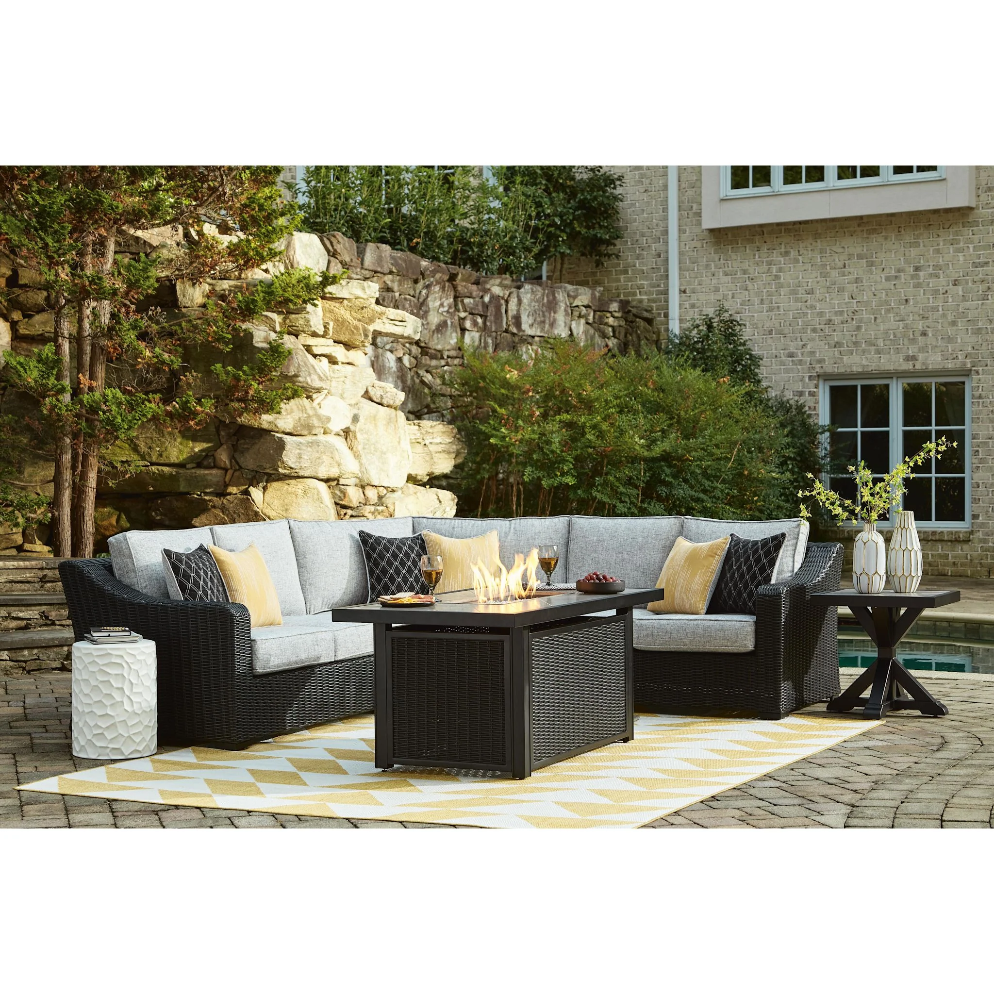 Beachcroft 3 Piece Outdoor Modular Sectional - Image 22