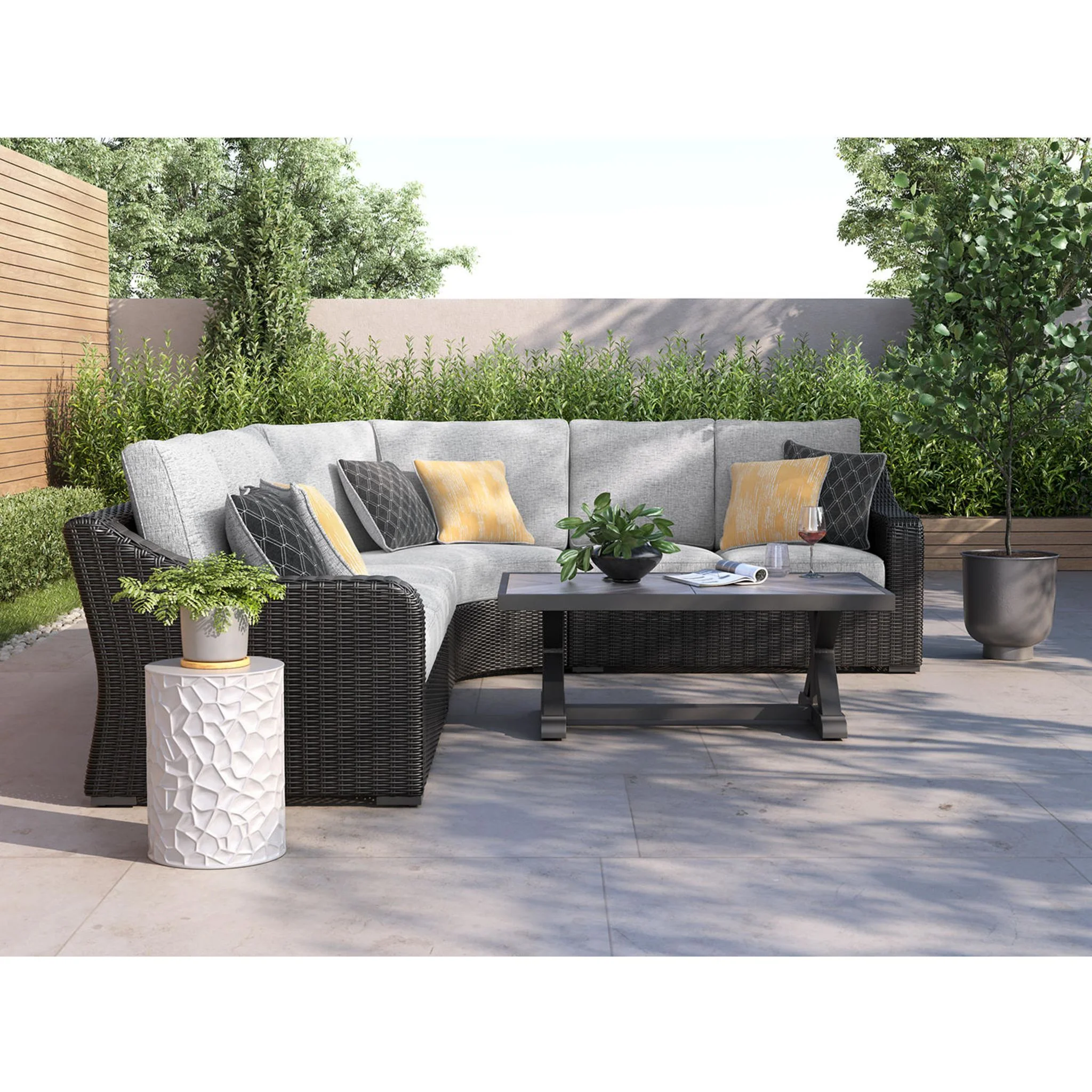 Beachcroft 4 Piece Outdoor Modular Sectional - Image 10