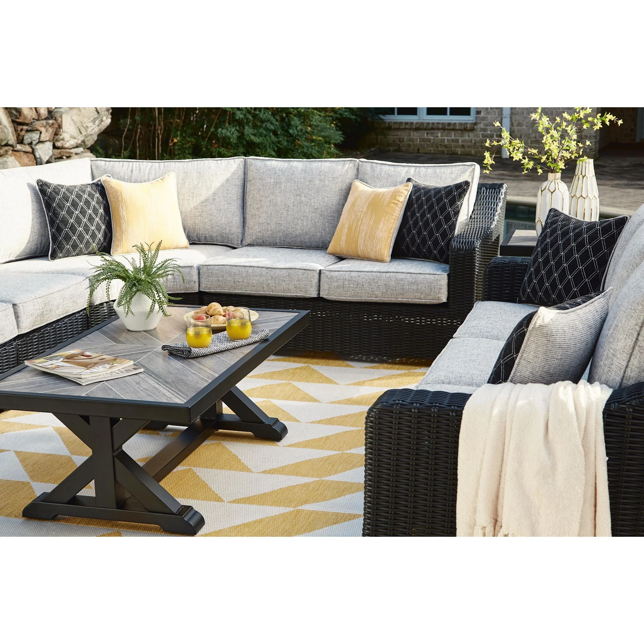 Beachcroft 4 Piece Outdoor Modular Sectional - Image 19