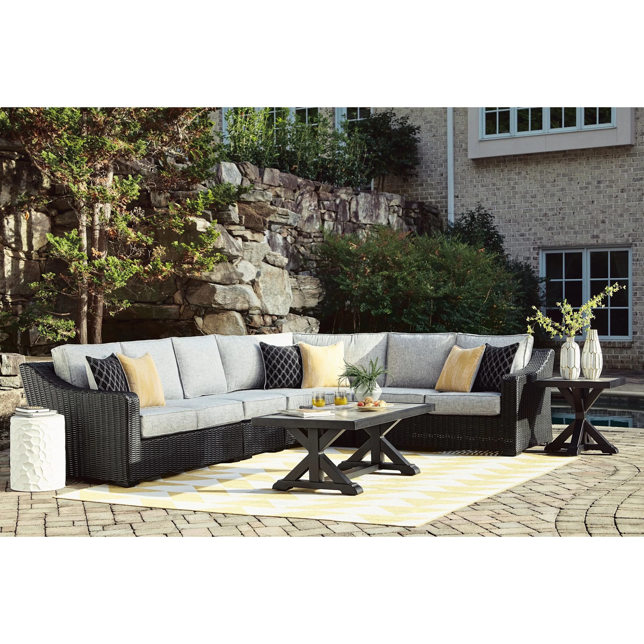Beachcroft 4 Piece Outdoor Modular Sectional - Image 21