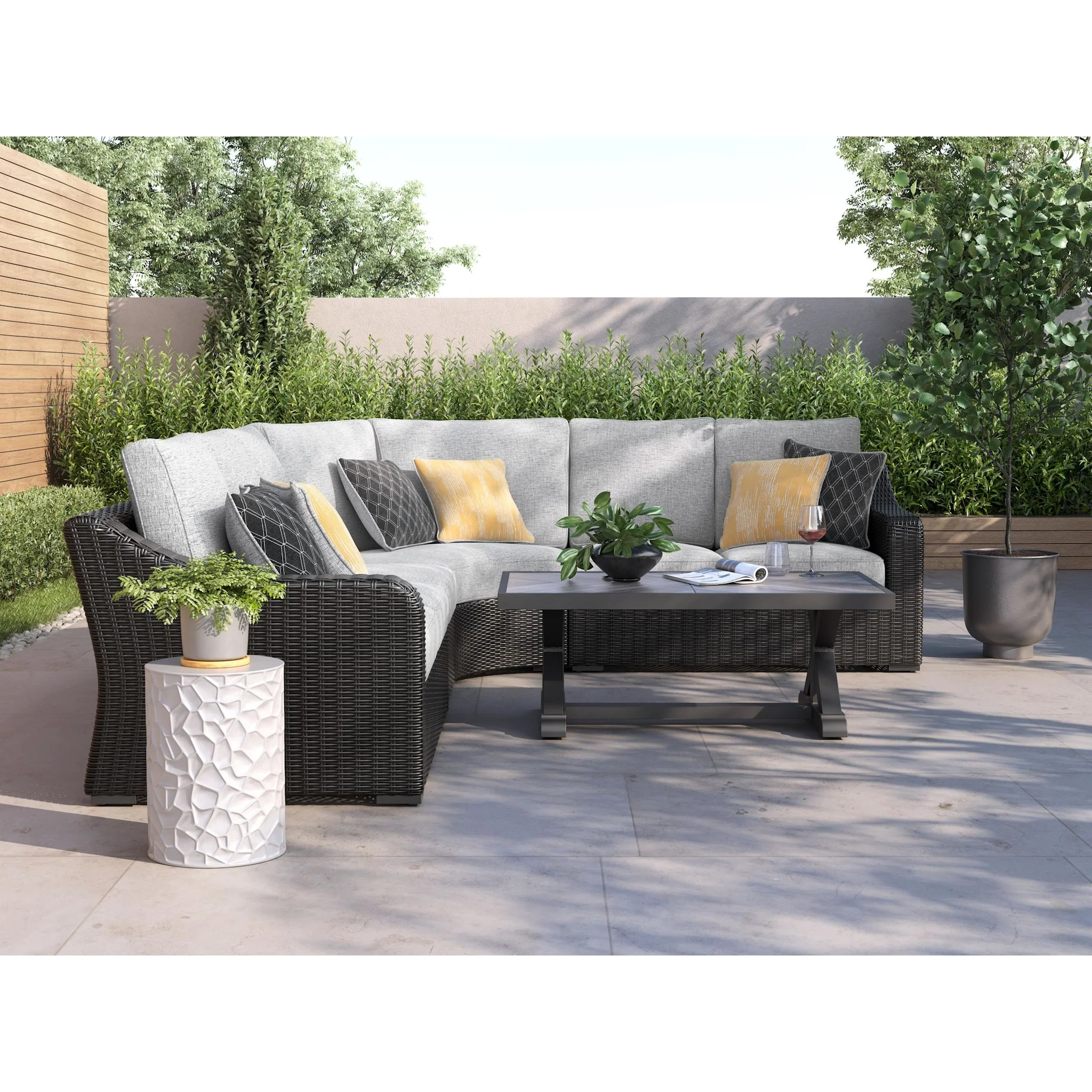 Beachcroft 4 Piece Outdoor Modular Sectional - Image 22