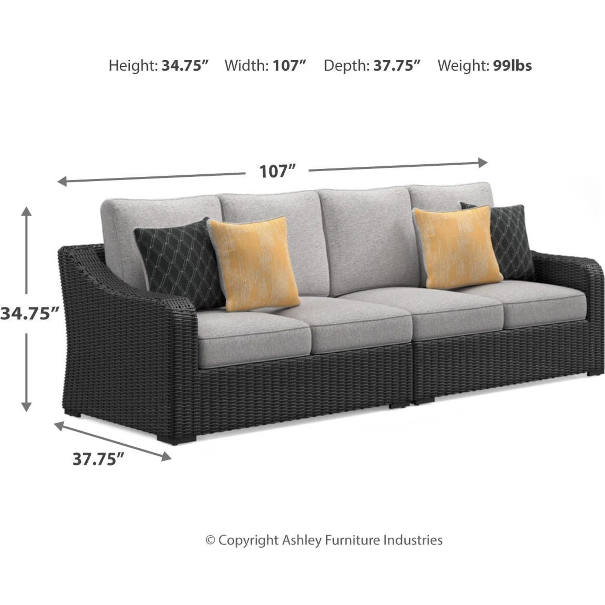 Beachcroft 5 Piece Outdoor Modular Sectional - Image 25