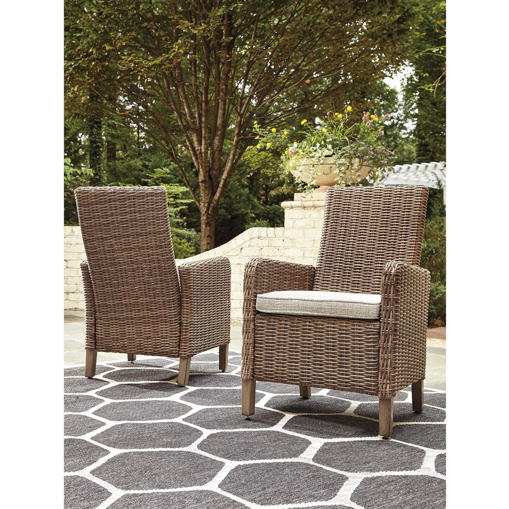 Beachcroft Outdoor Arm Chair with Cushion (set of 2) - Image 12