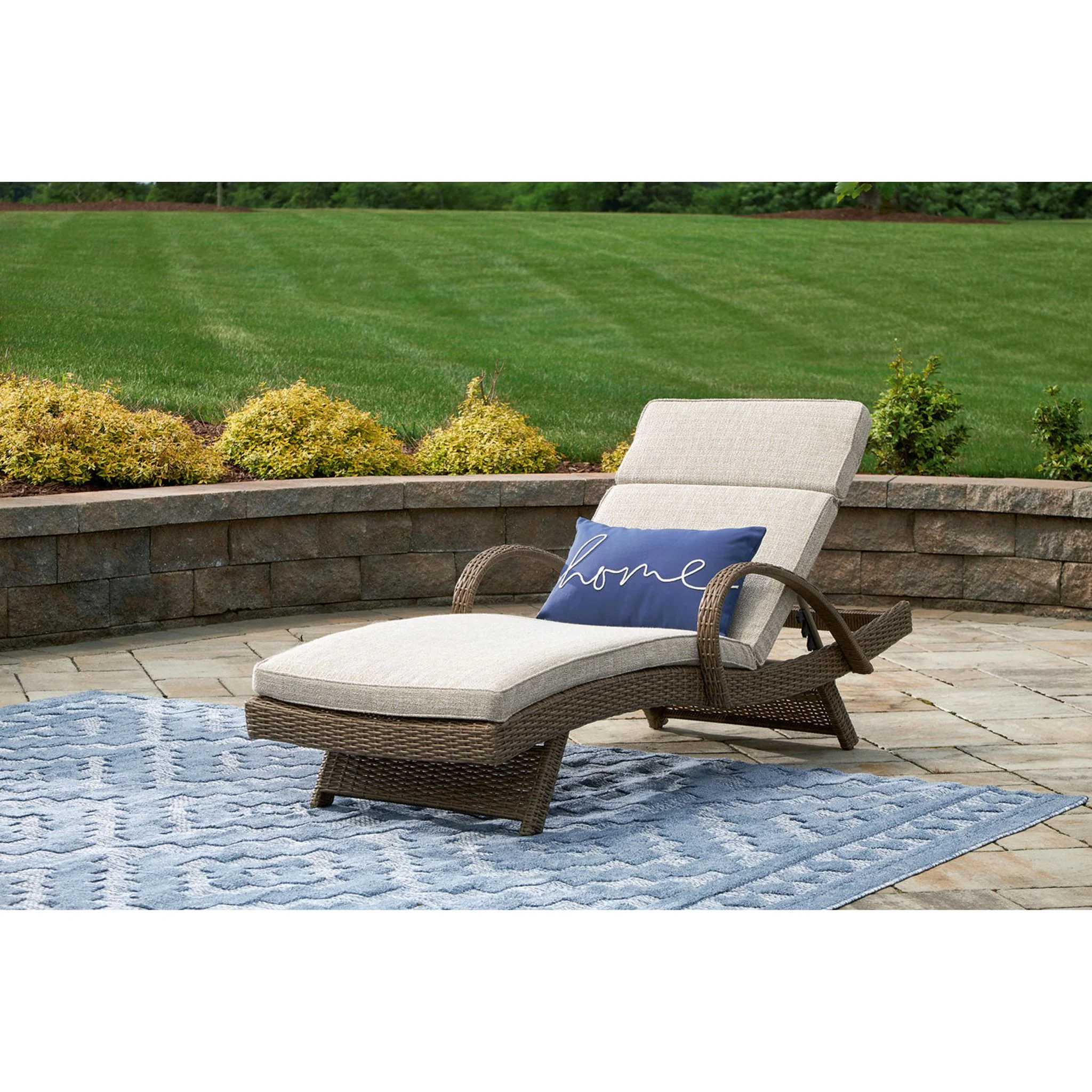 Beachcroft Outdoor Chaise Lounge with Cushion - Image 2