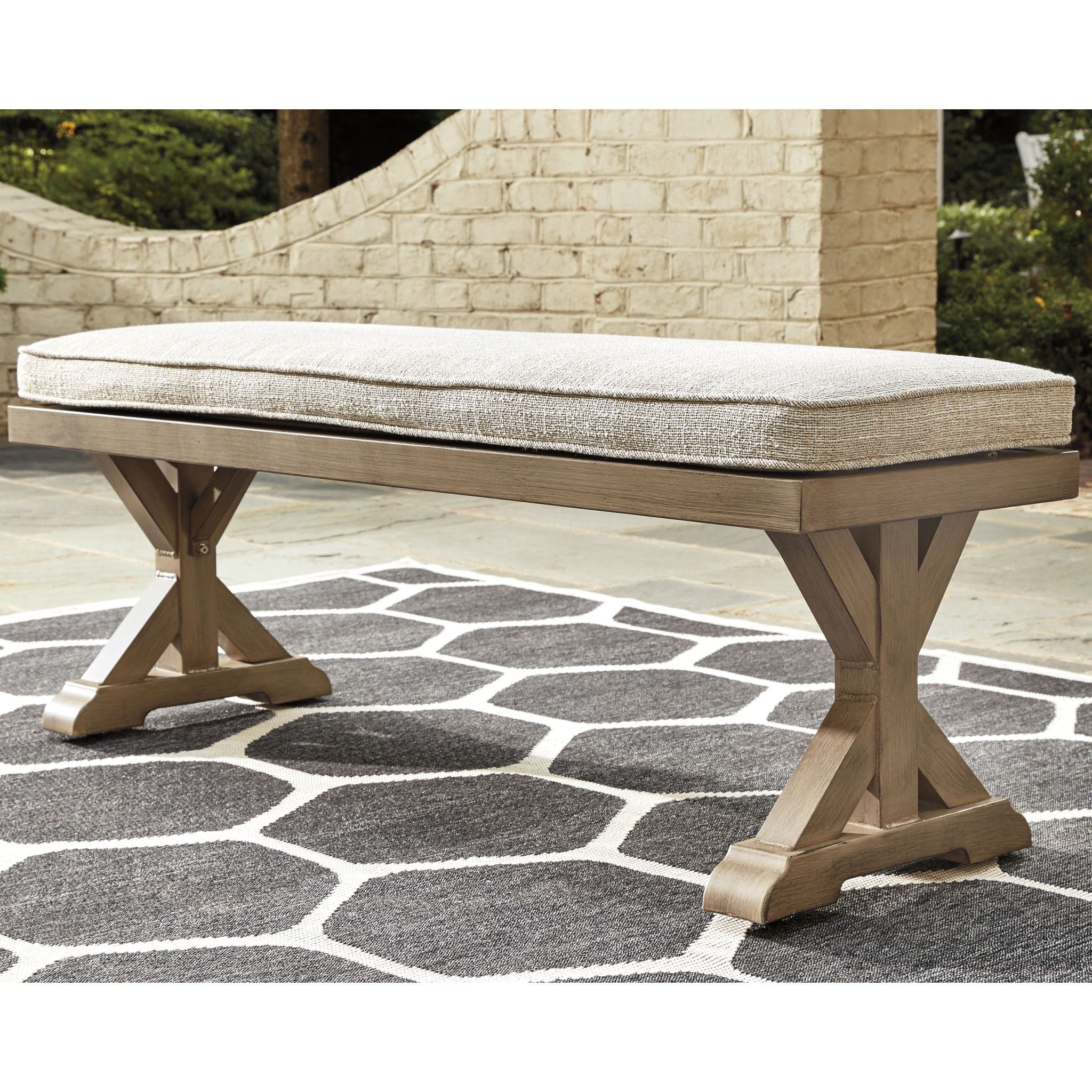 Beachcroft Outdoor Dining Bench with Cushion - Image 2