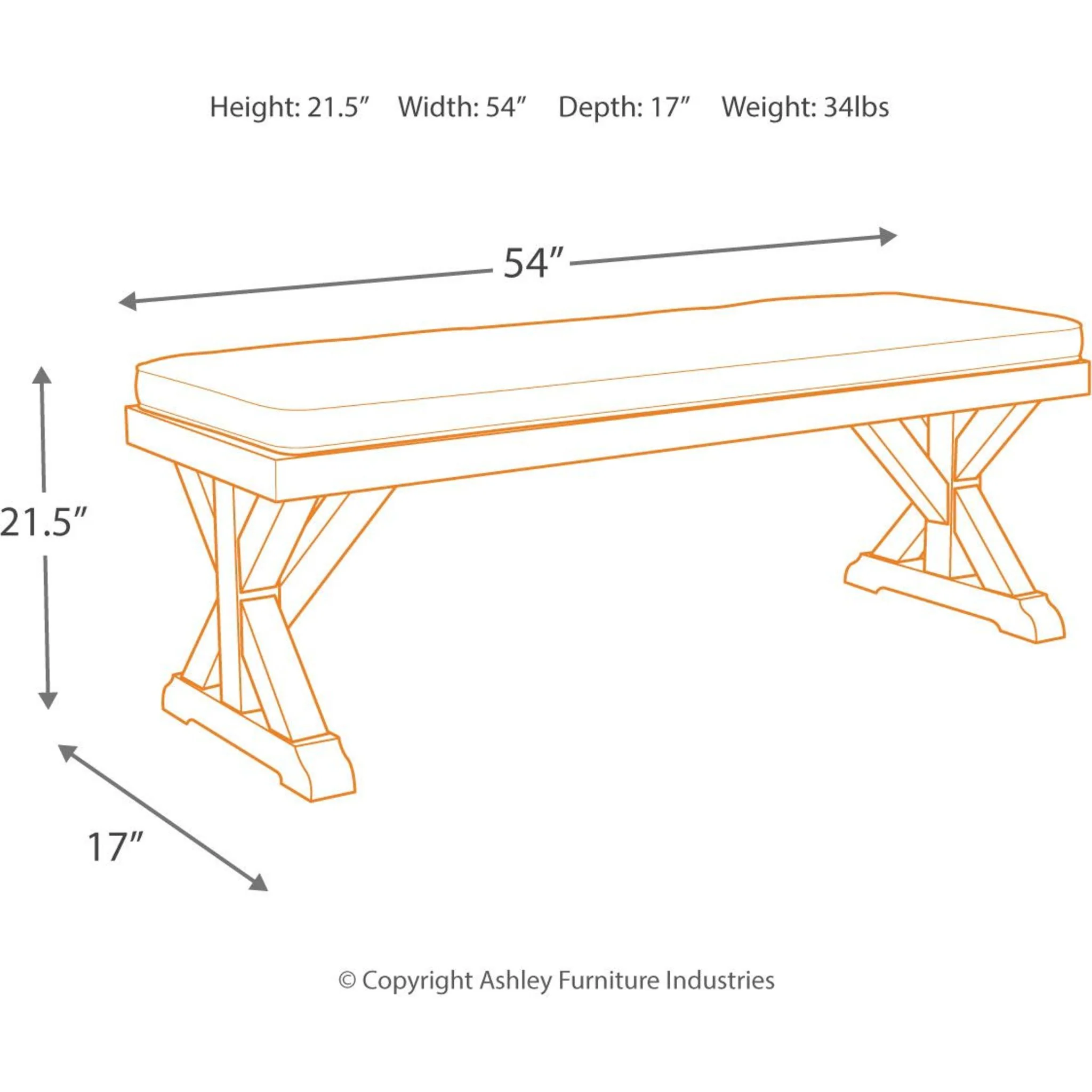 Beachcroft Outdoor Dining Bench with Cushion - Image 5