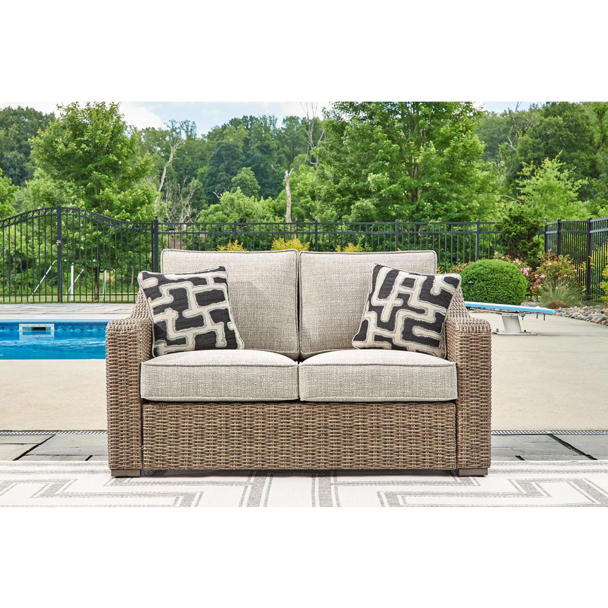 Beachcroft Outdoor Loveseat with Cushion - Image 2
