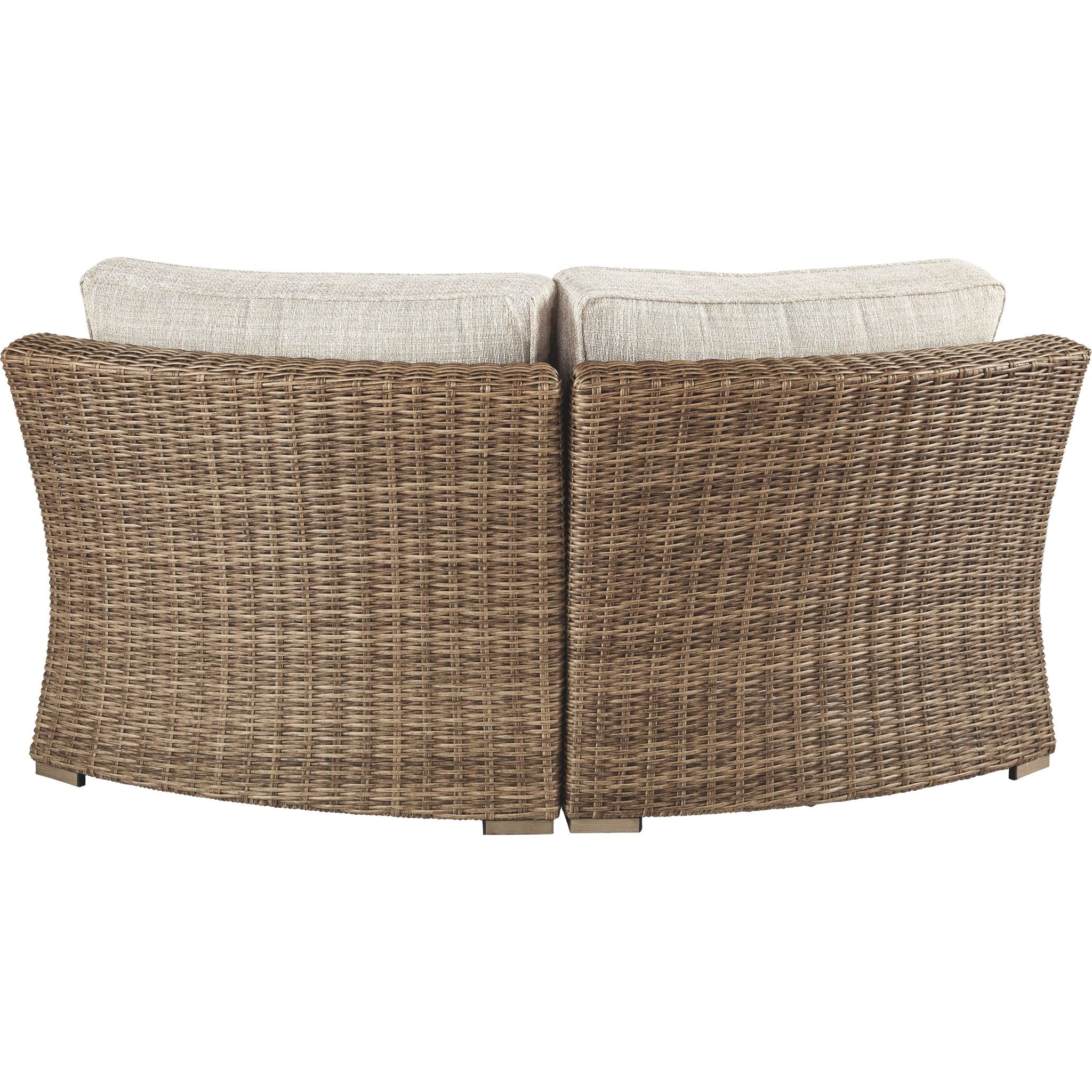 Beachcroft Outdoor Modular Curved Corner Chair with Cushion - Image 3