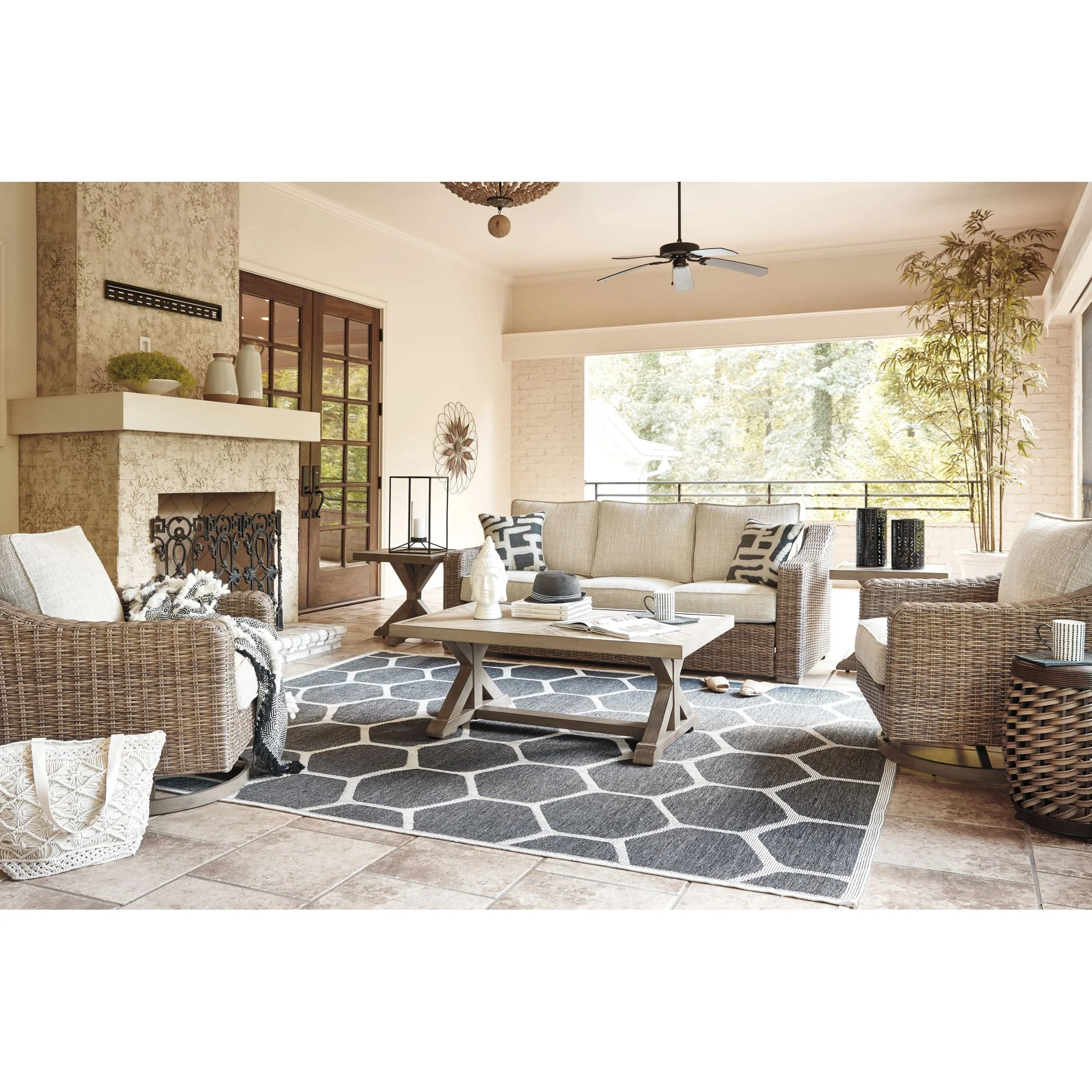 Beachcroft Outdoor Sofa with Cushion - Image 3