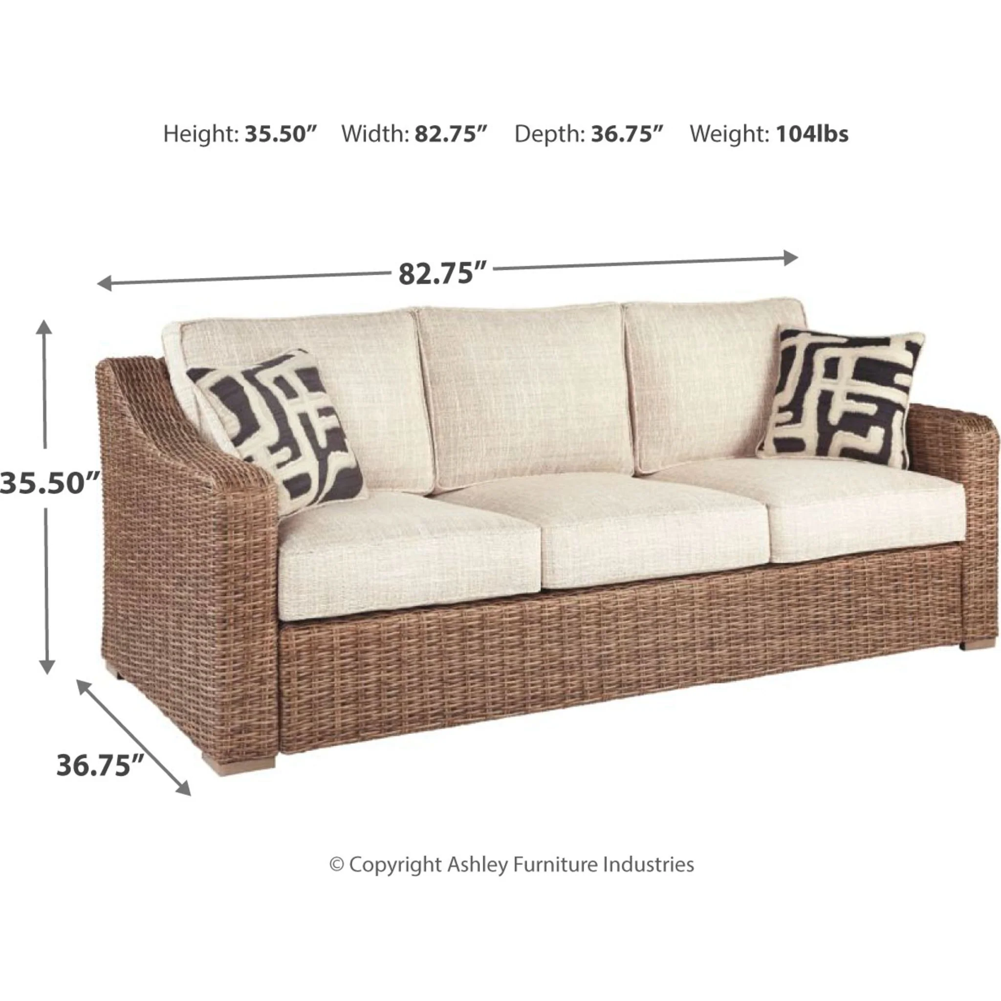Beachcroft Outdoor Sofa with Cushion - Image 7