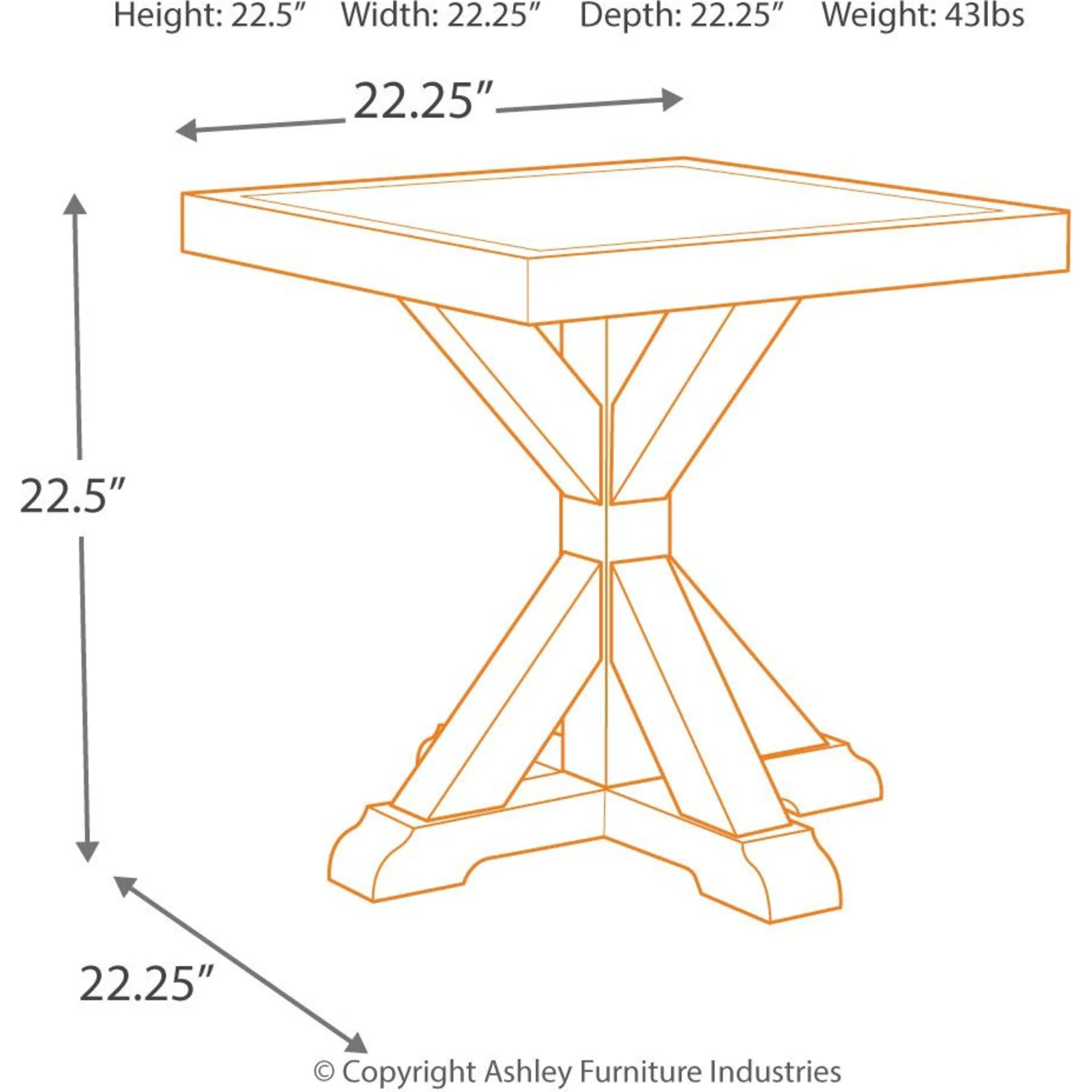 Beachcroft Outdoor Square End Table - Image 4