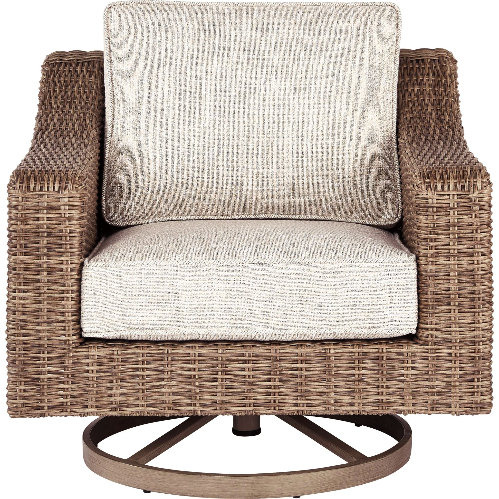 Beachcroft Outdoor Swivel Lounge Chair with Cushion - Image 4