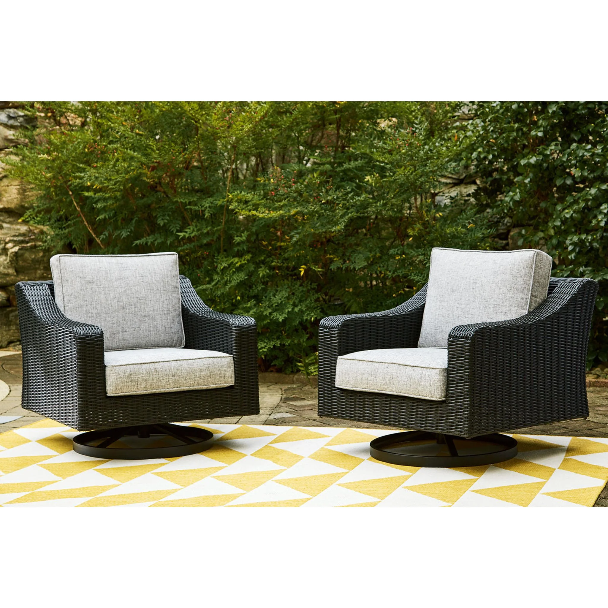 Beachcroft Outdoor Swivel Lounge Chair with Cushion - Image 61