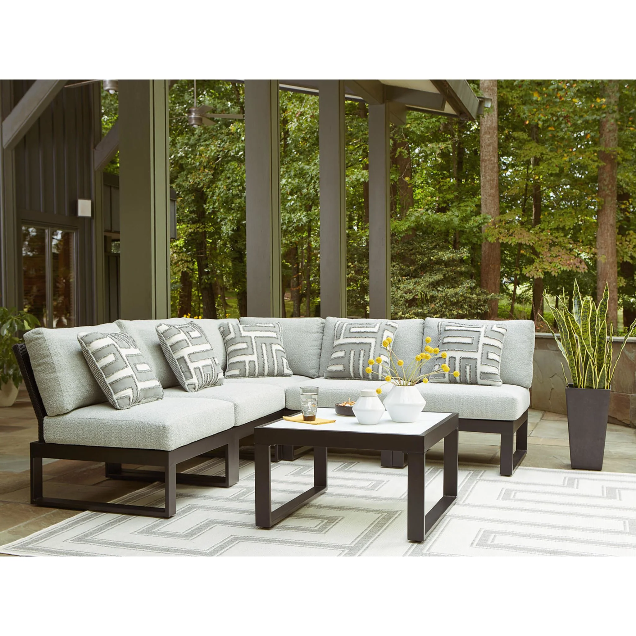 Beachloft 5 Piece Outdoor Modular Sectional - Image 2