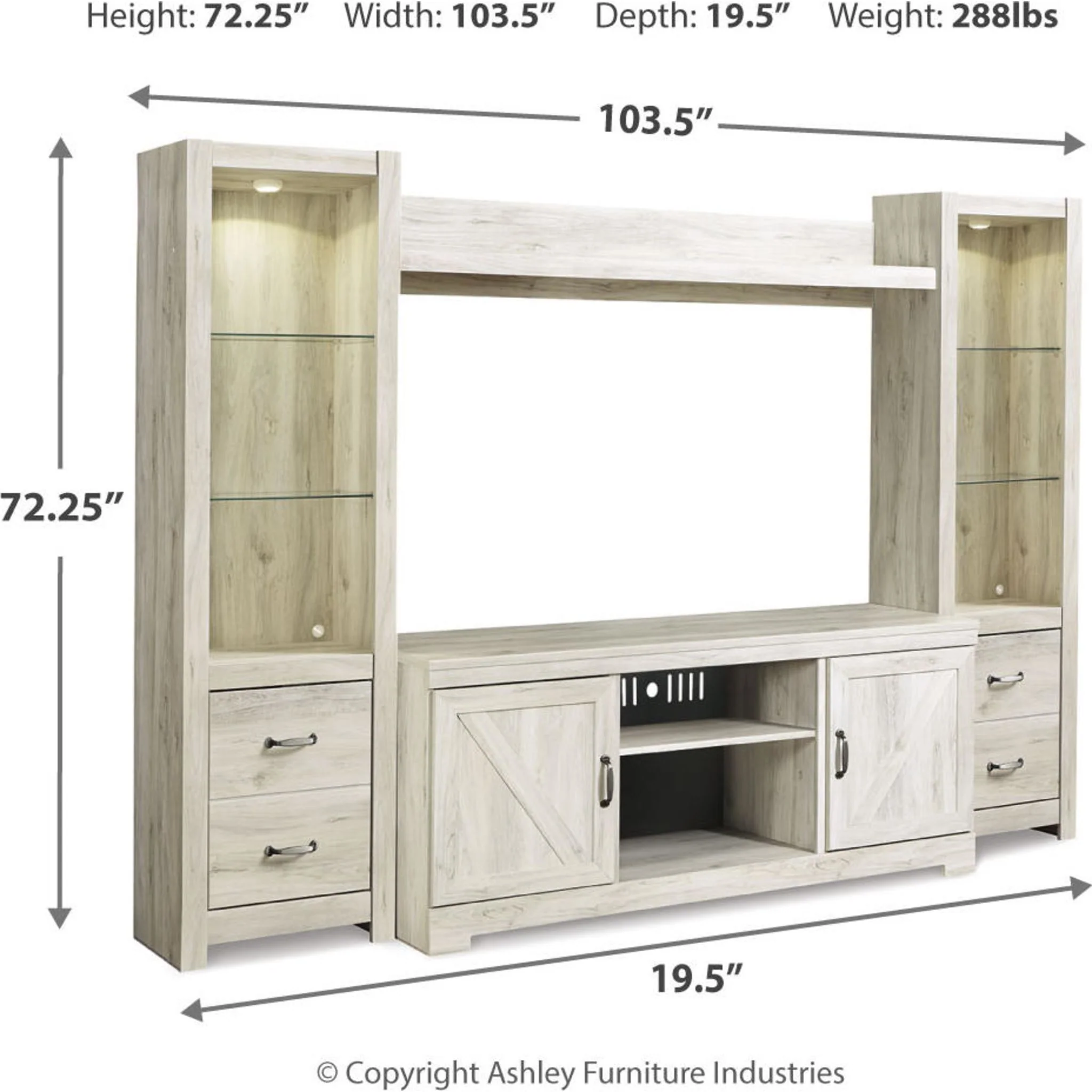 Bellaby 4 Piece Large Entertainment Wall - Image 12
