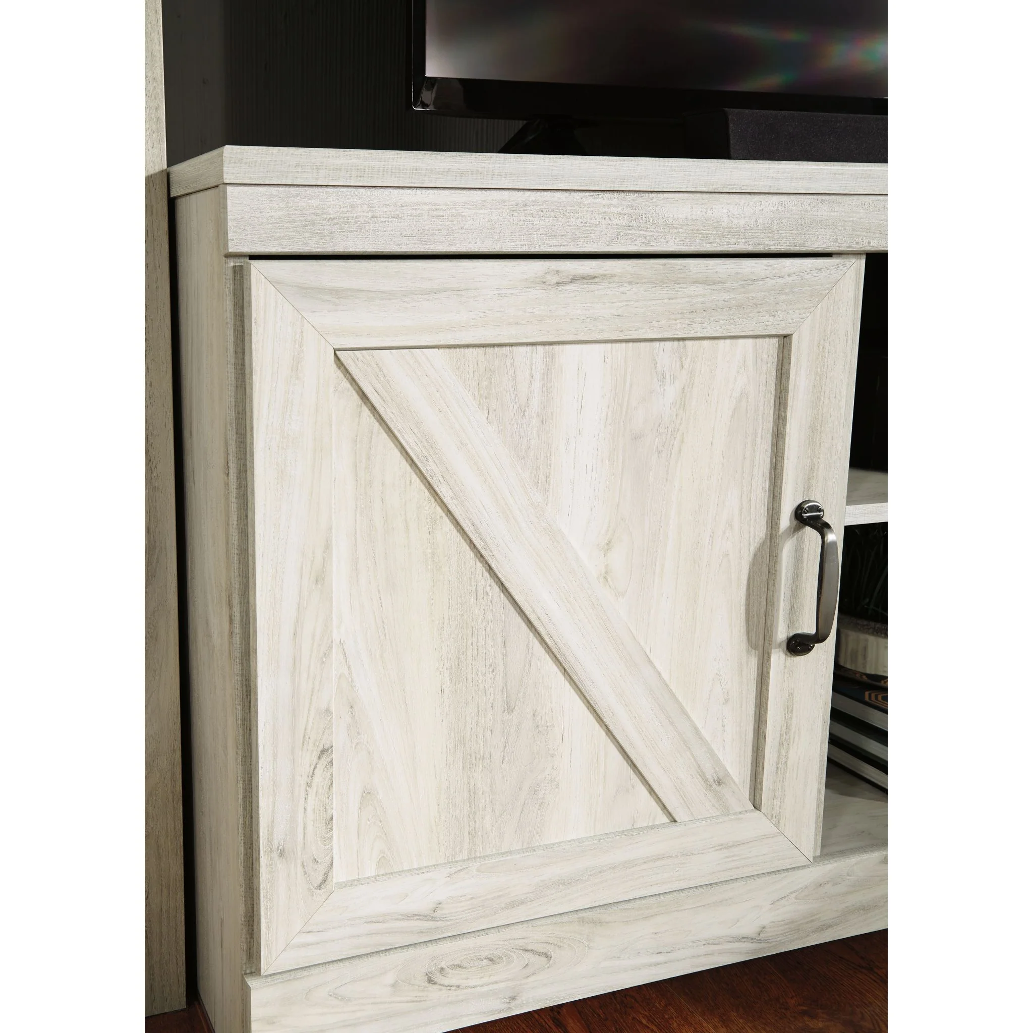 Bellaby TV Stand with Glass Stone Fireplace - Image 3