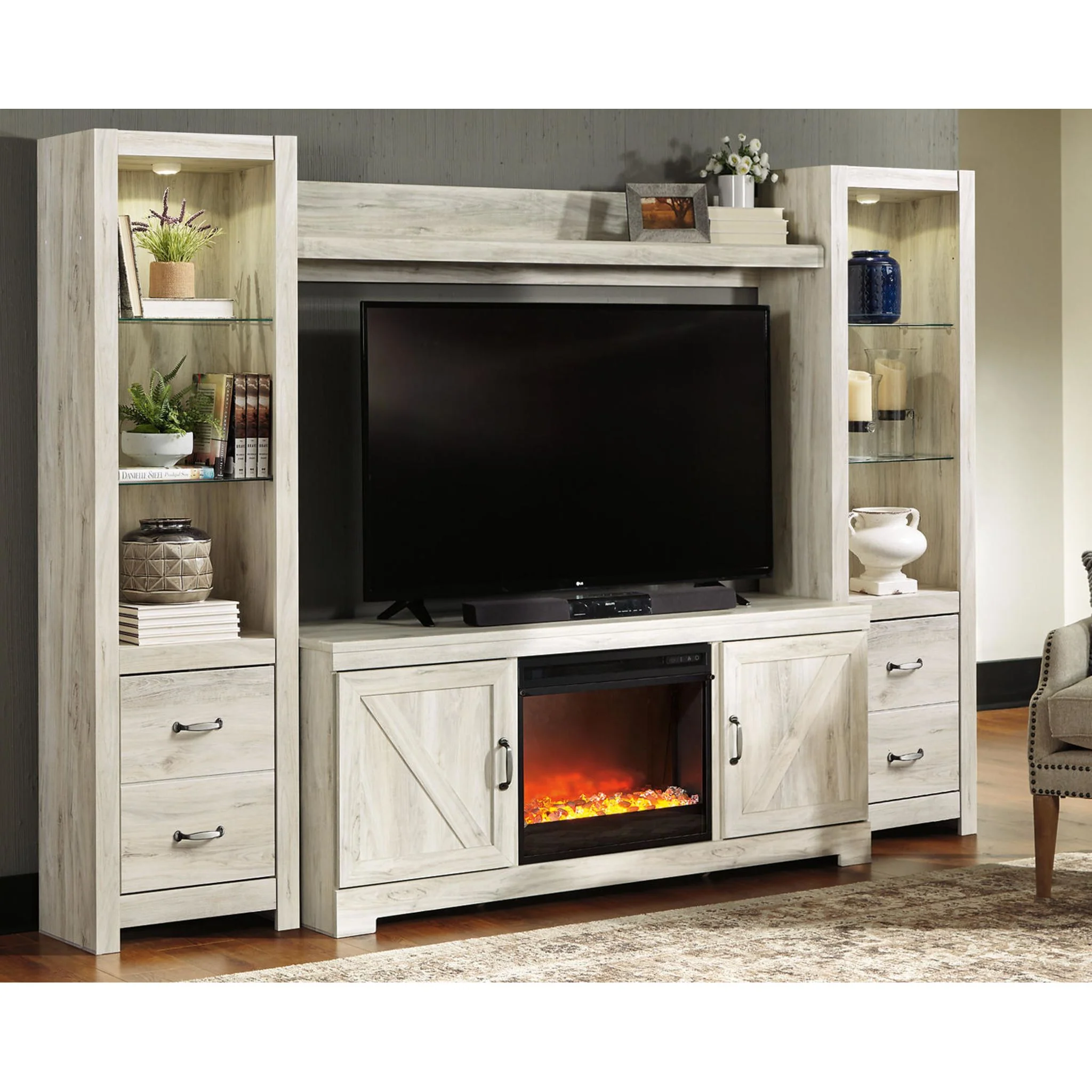 Bellaby Wall Unit with Fireplace Insert - Image 21