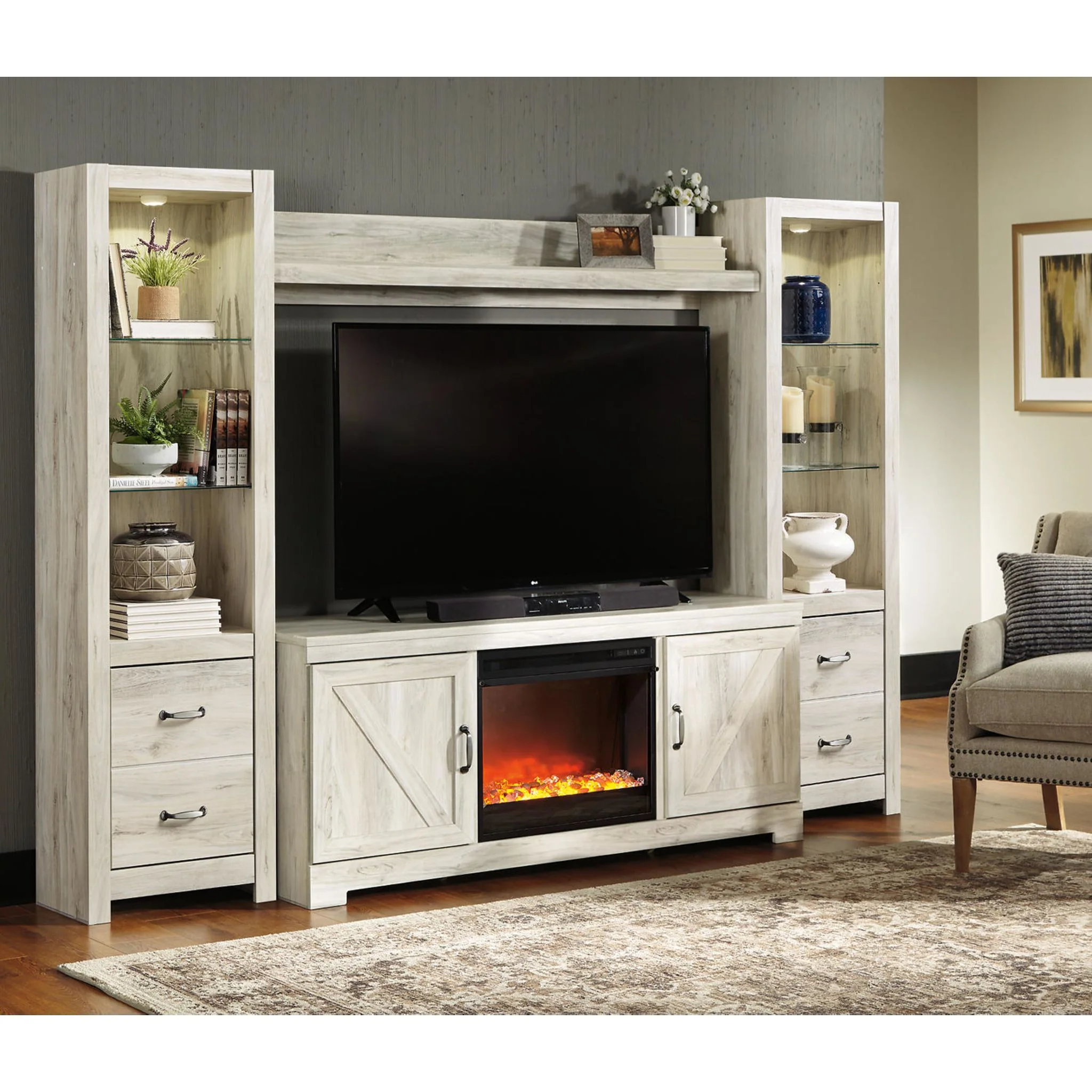 Bellaby Wall Unit with Fireplace Insert - Image 24