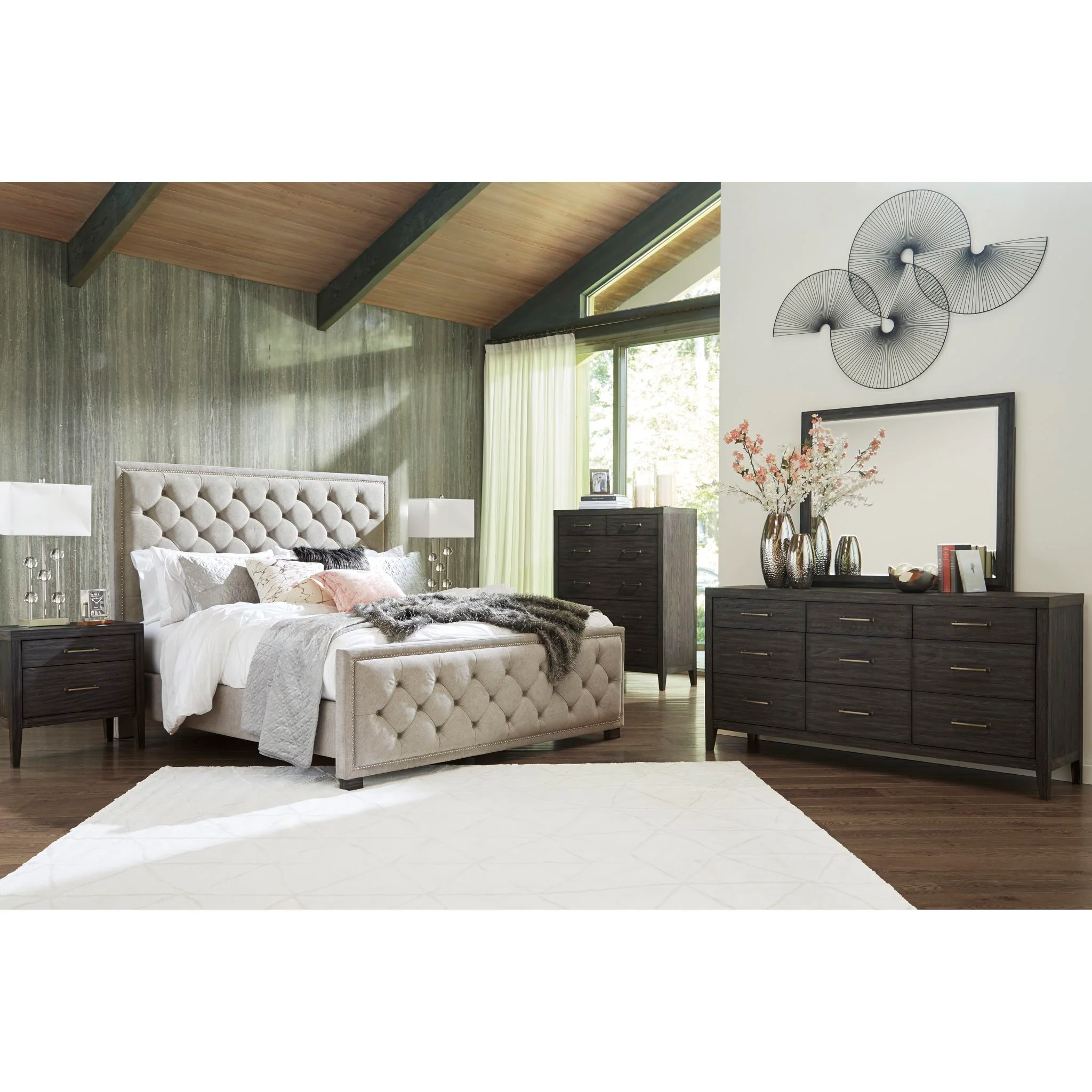Bellvern-Exclusive 5 Piece Upholstered Bedroom - Image 2