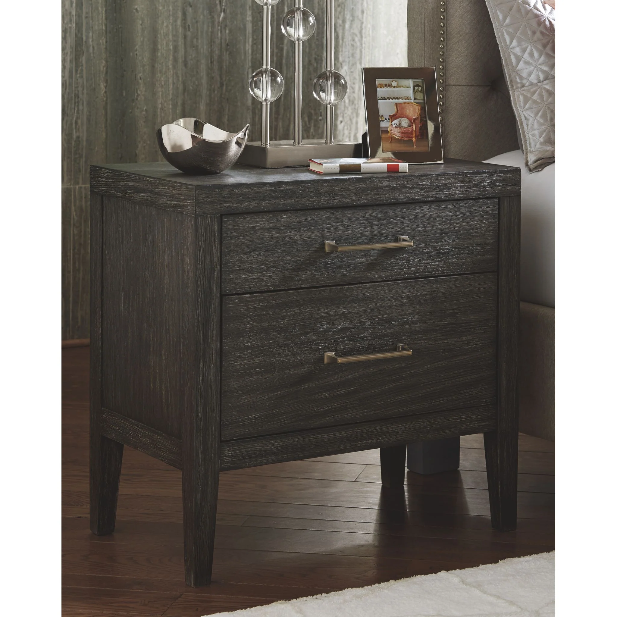 Bellvern-Exclusive Two Drawer Nightstand - Image 2