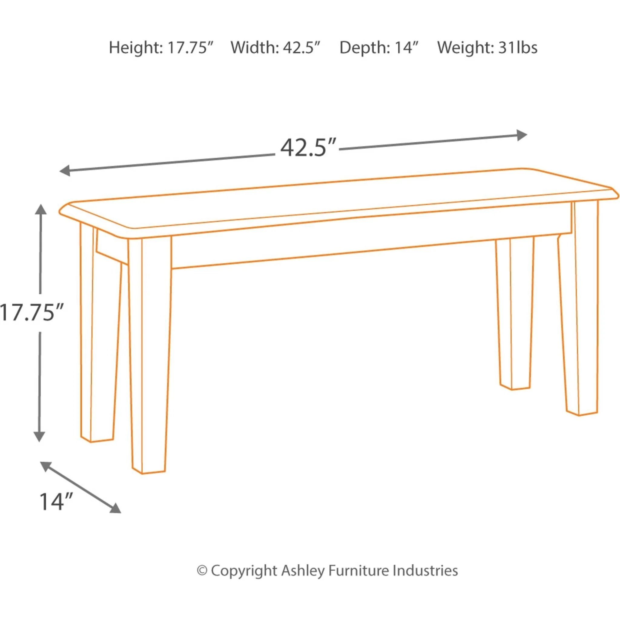Berringer Dining Bench - Image 4
